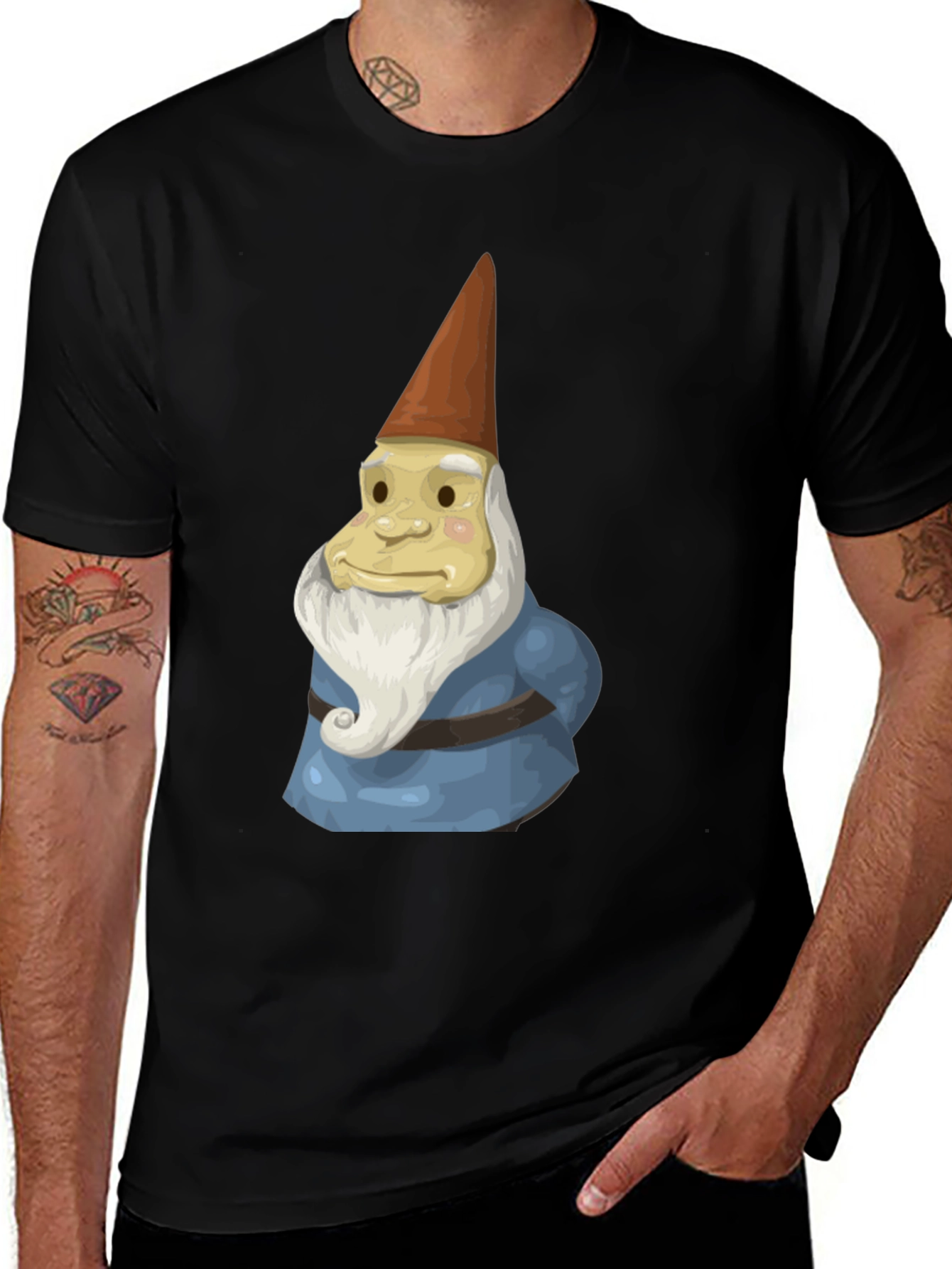 Variant 5 of Gnome Graphic Tee - Novelty Cartoon Design