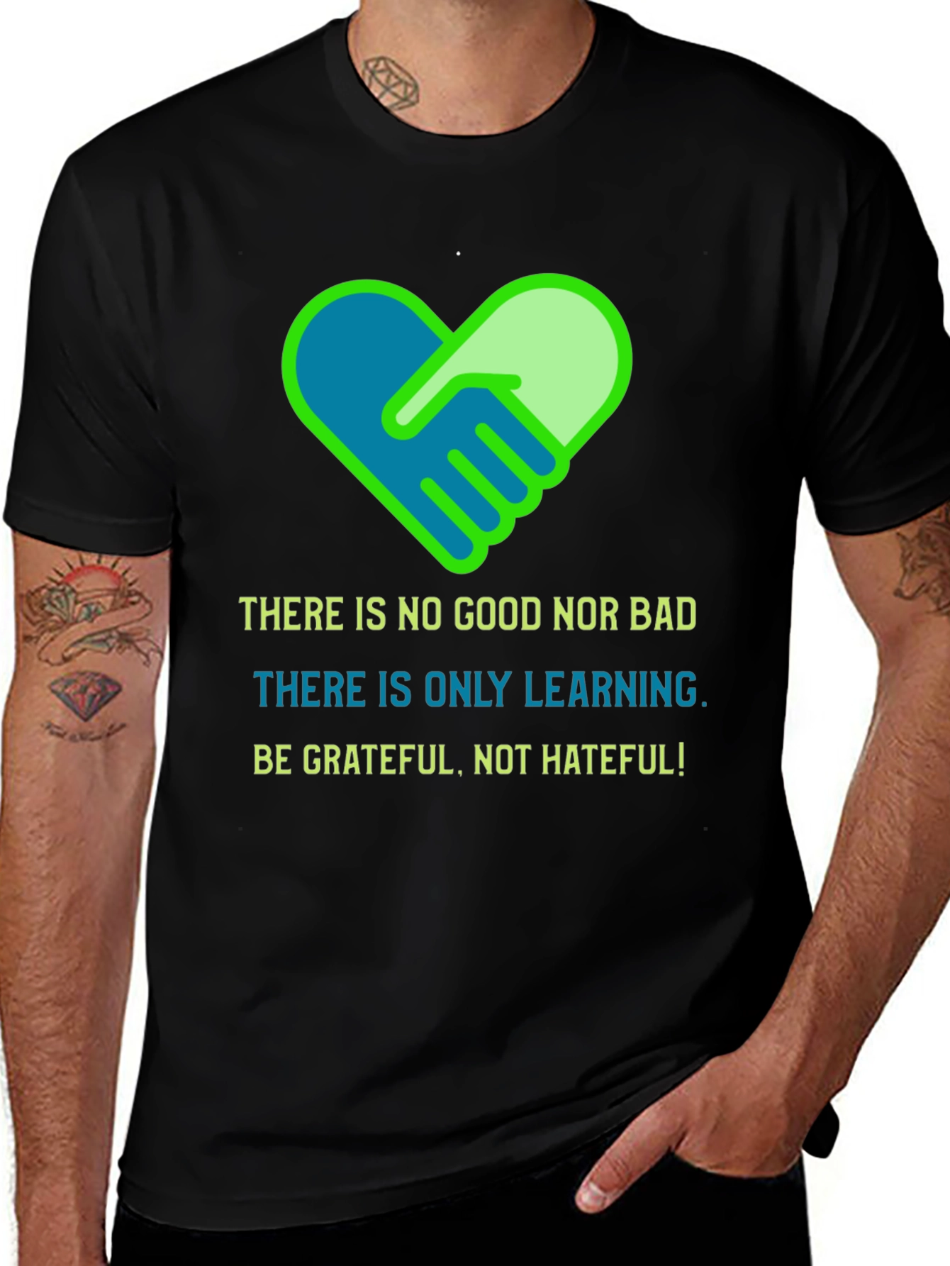 Variant 5 of Inspirational Graphic T-Shirt: Learning & Gratitude