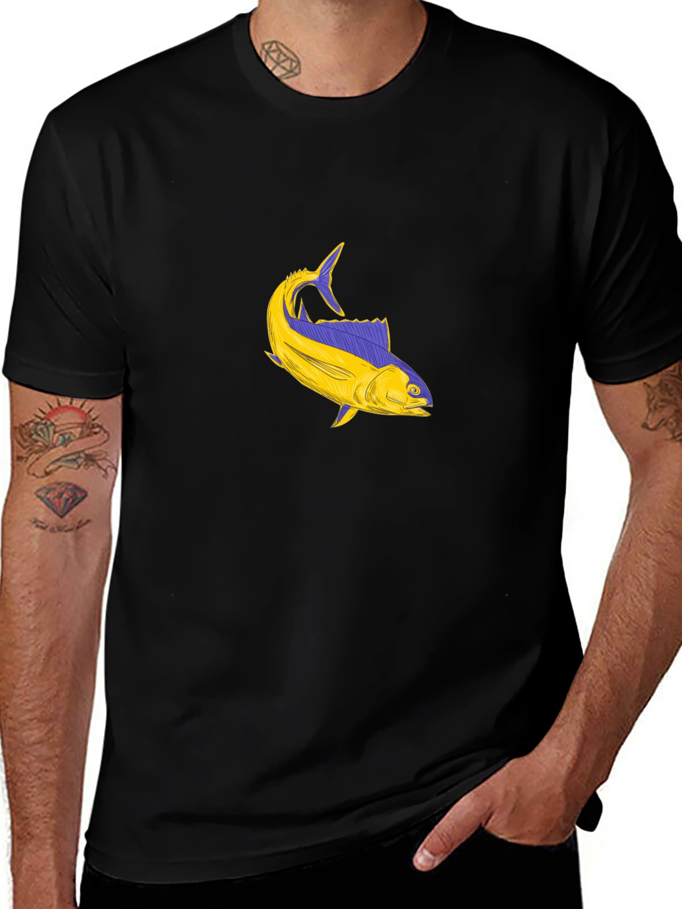 Variant 19 of Fish Graphic Tee - Stylish Comfort