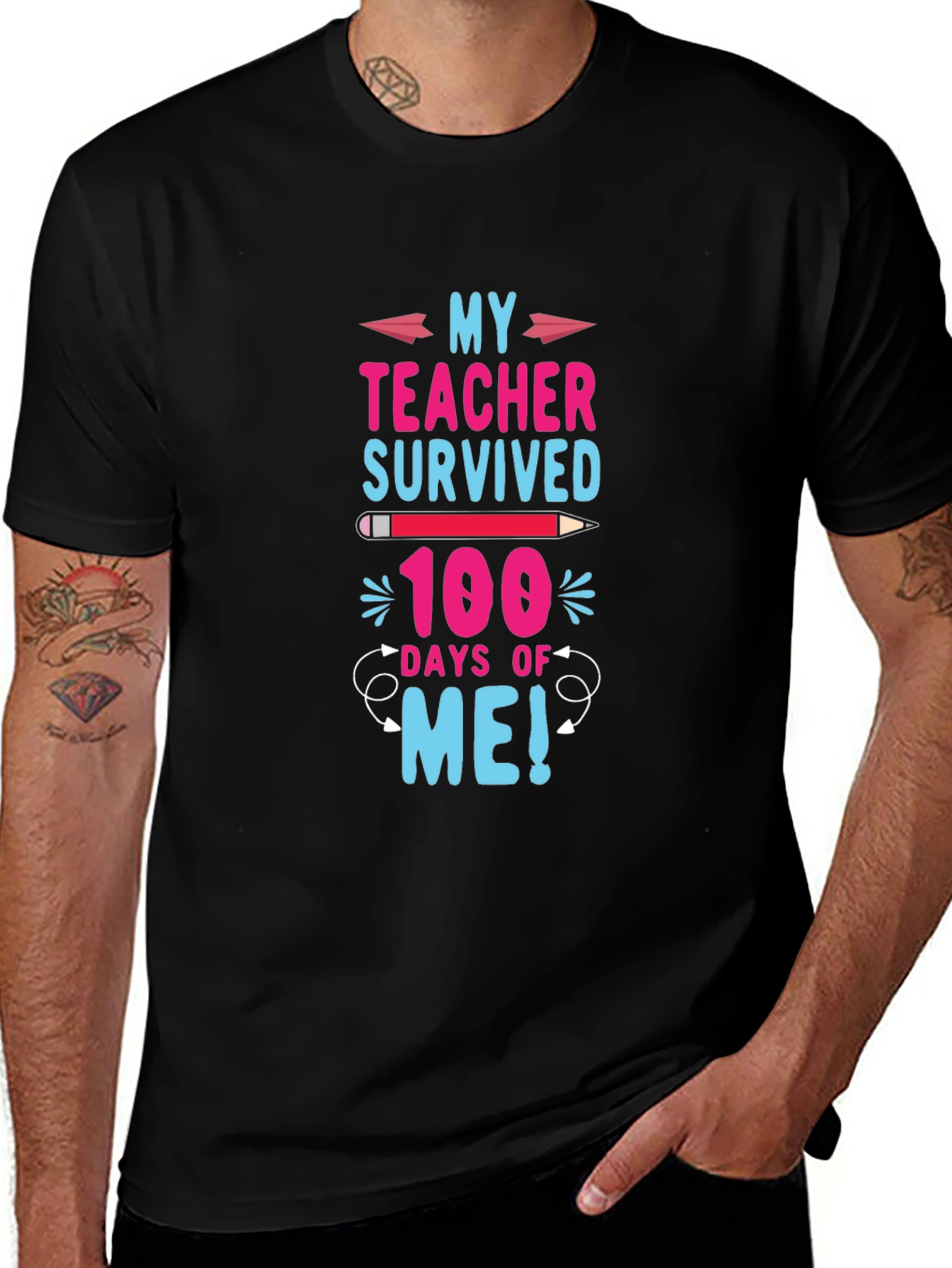 Variant 18 of Teacher Appreciation T-Shirt - 100 Days Survived!