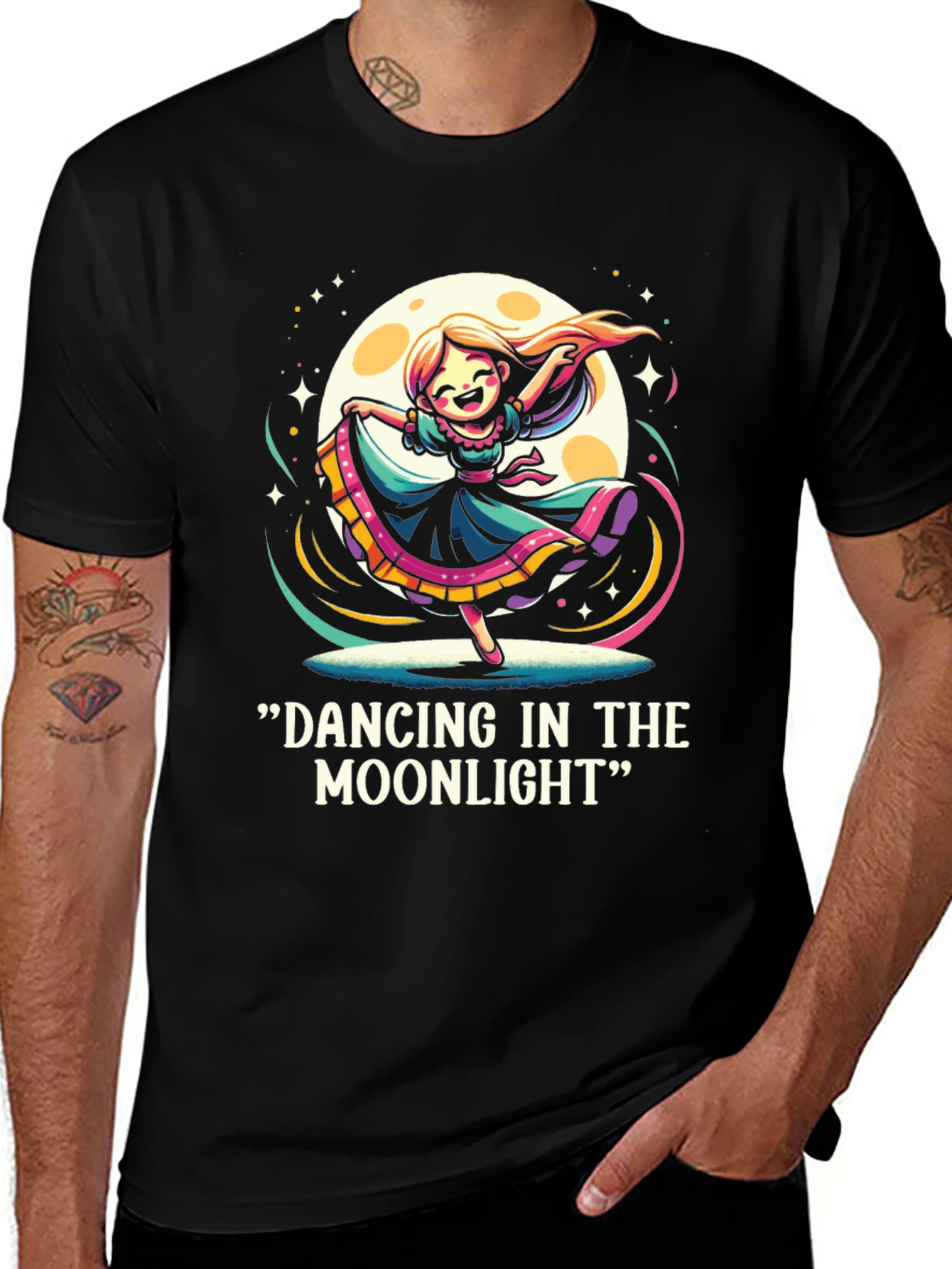 Variant 29 of Dancing in the Moonlight Black T-Shirt