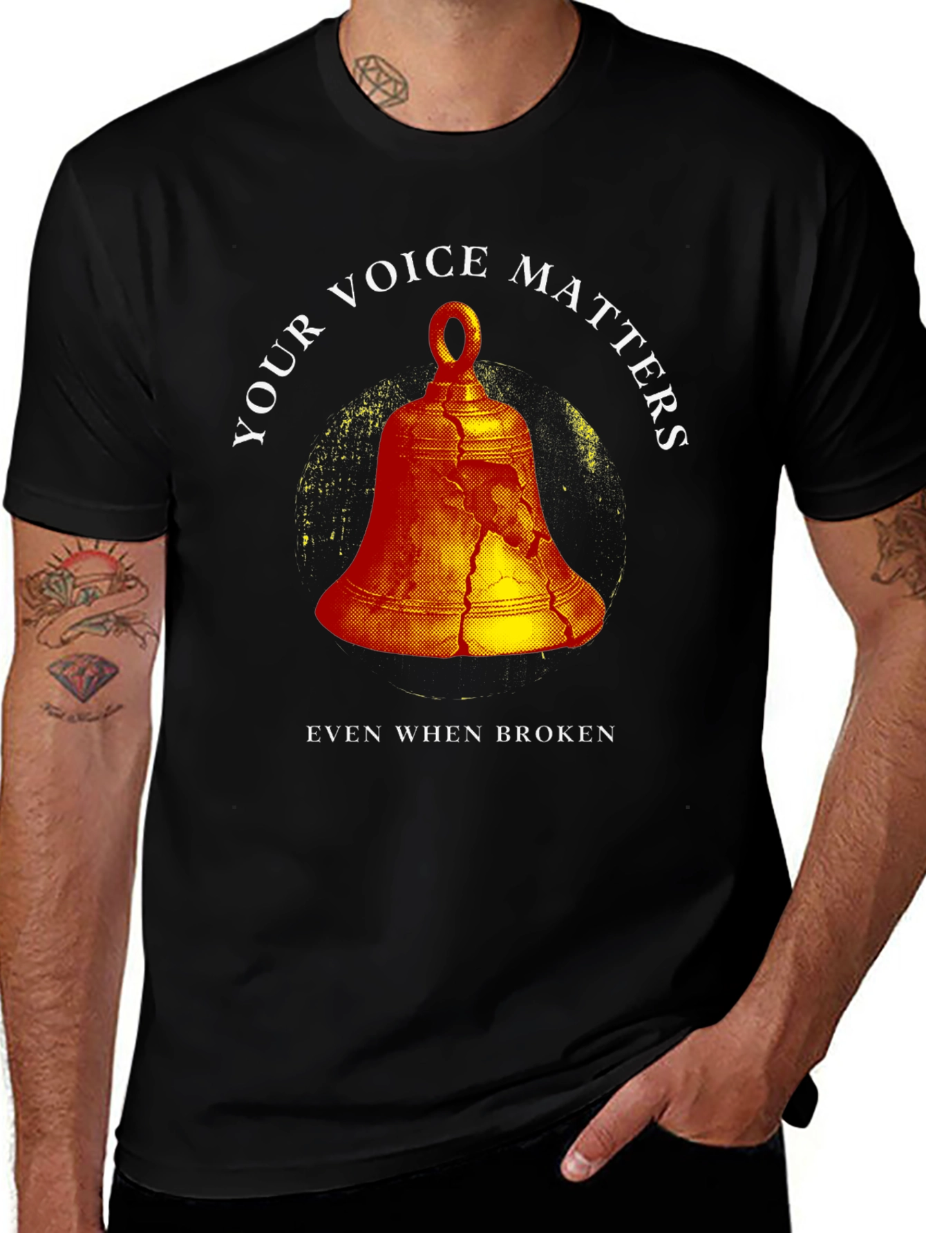 Variant 21 of Your Voice Matters T-Shirt - Broken Bell Design