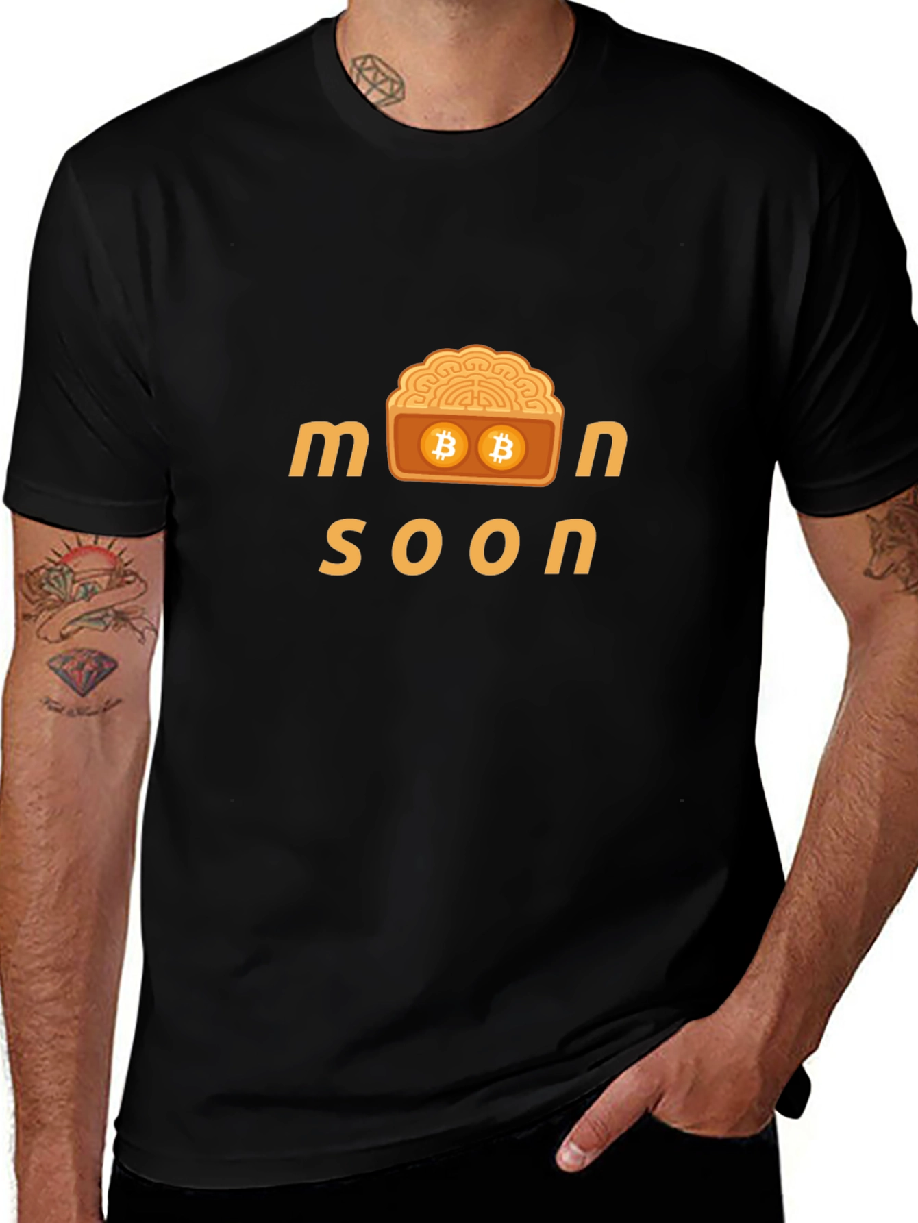 Variant 7 of Moon Soon Crypto T-Shirt - Bitcoin Design