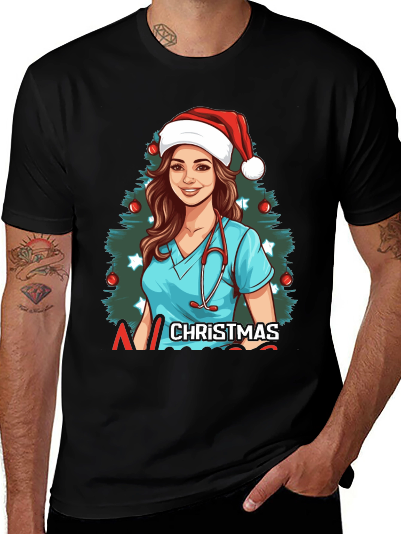 Variant 24 of Nurse Christmas T-Shirt