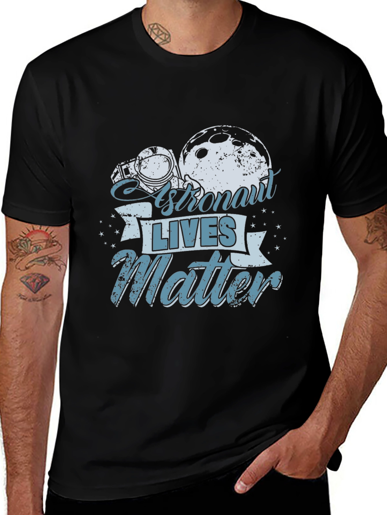 Astronaut Lives Matter Graphic T-Shirt - Space Theme