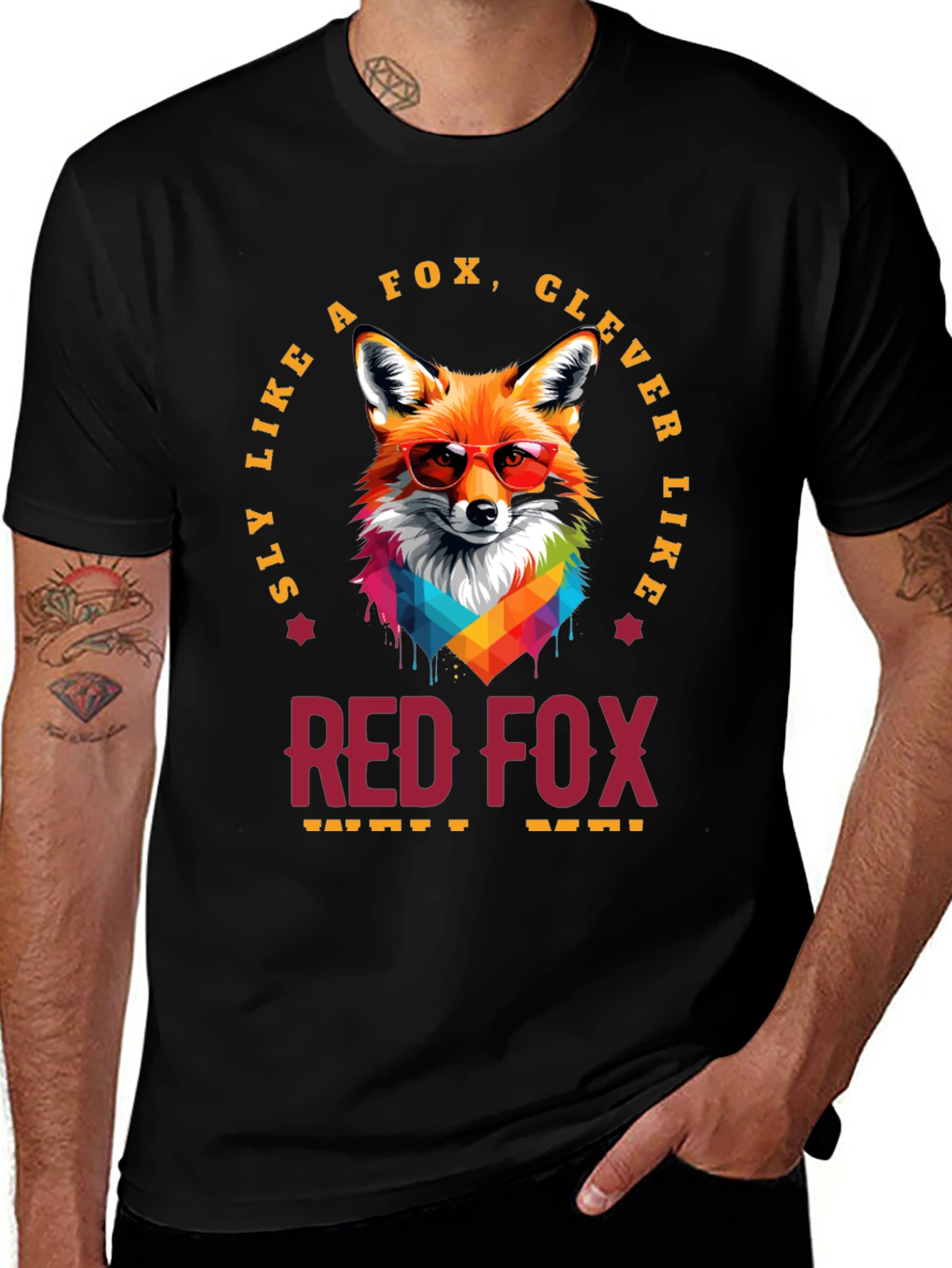 Variant 8 of Red Fox Clever Like A Fox T-Shirt