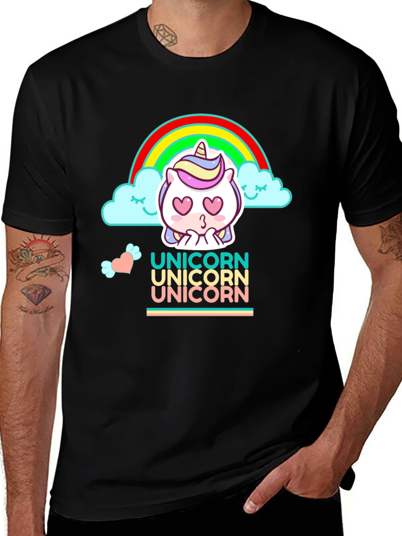 Variant 13 of Cute Cartoon Unicorn Graphic Tee