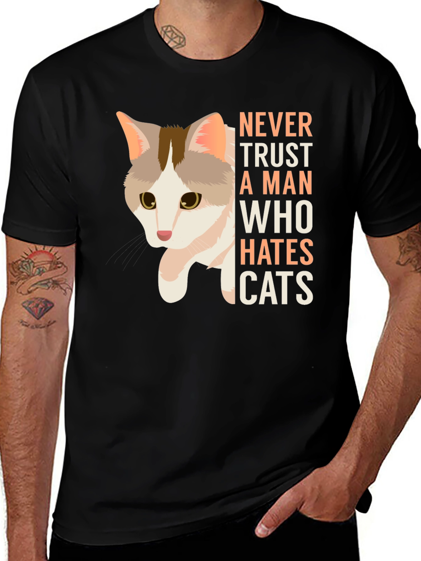 Variant 6 of Never Trust Cat Haters Graphic T-Shirt