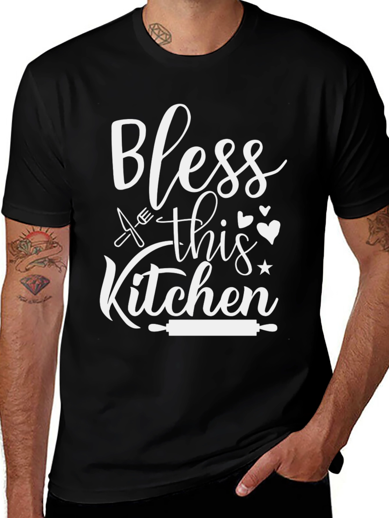 Variant 8 of Bless This Kitchen T-Shirt - Chef Gift
