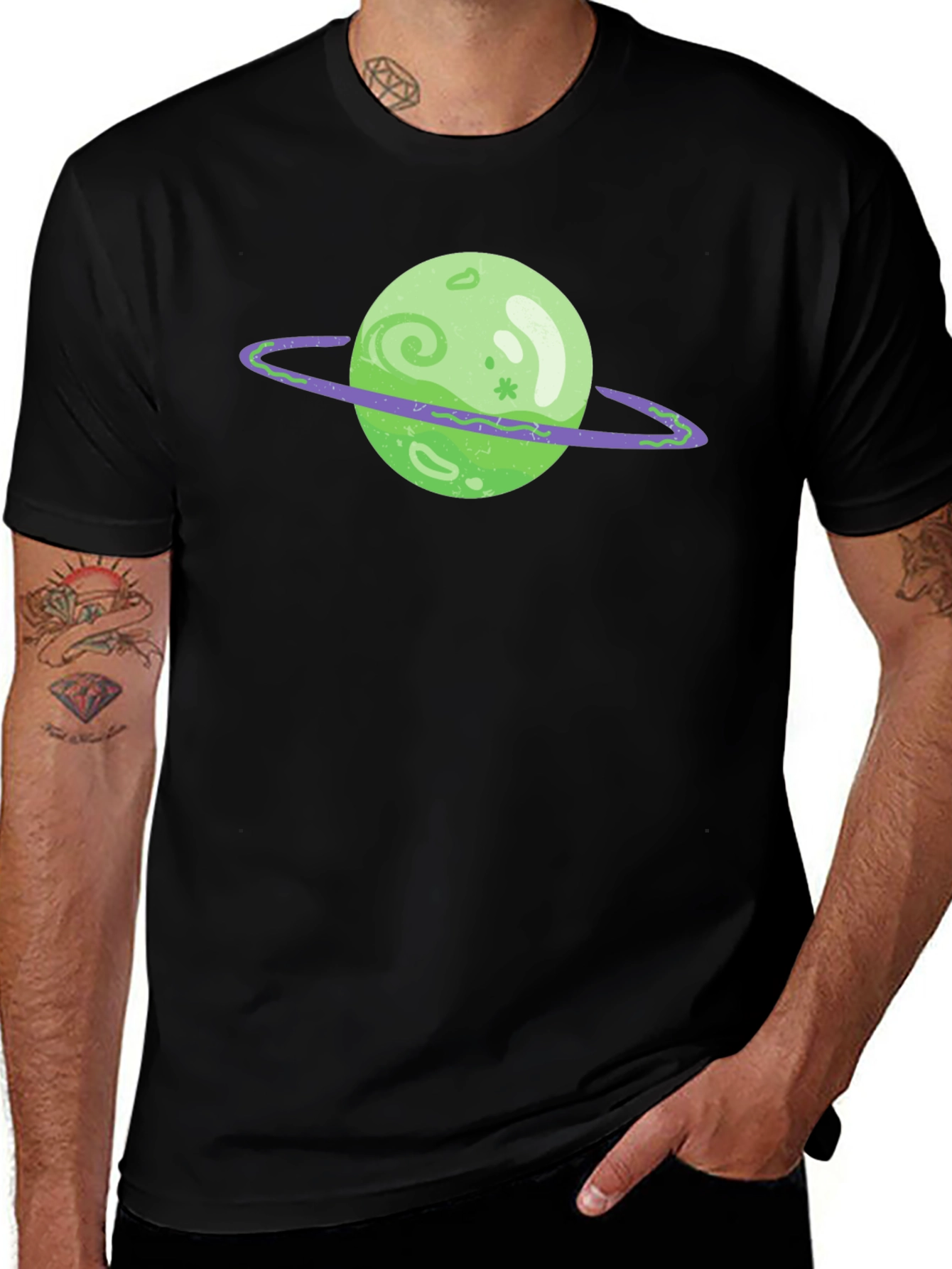 Planet Graphic T-Shirt - Black