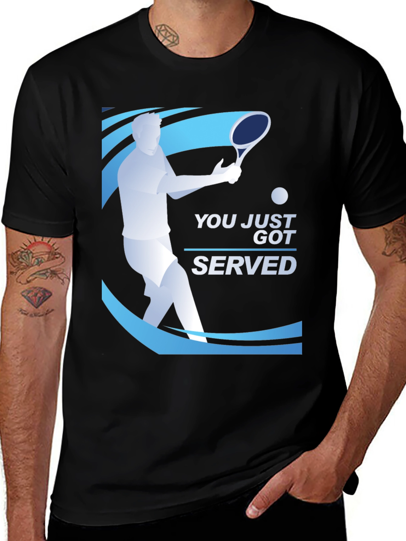 You Just Got Served Tennis Graphic T-Shirt