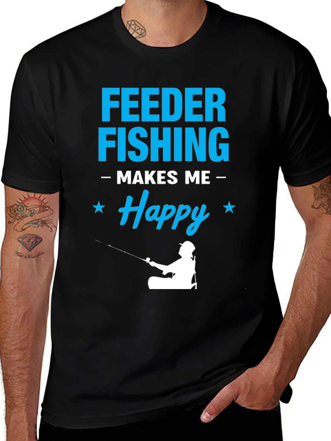 Variant 28 of Feeder Fishing Makes Me Happy T-Shirt