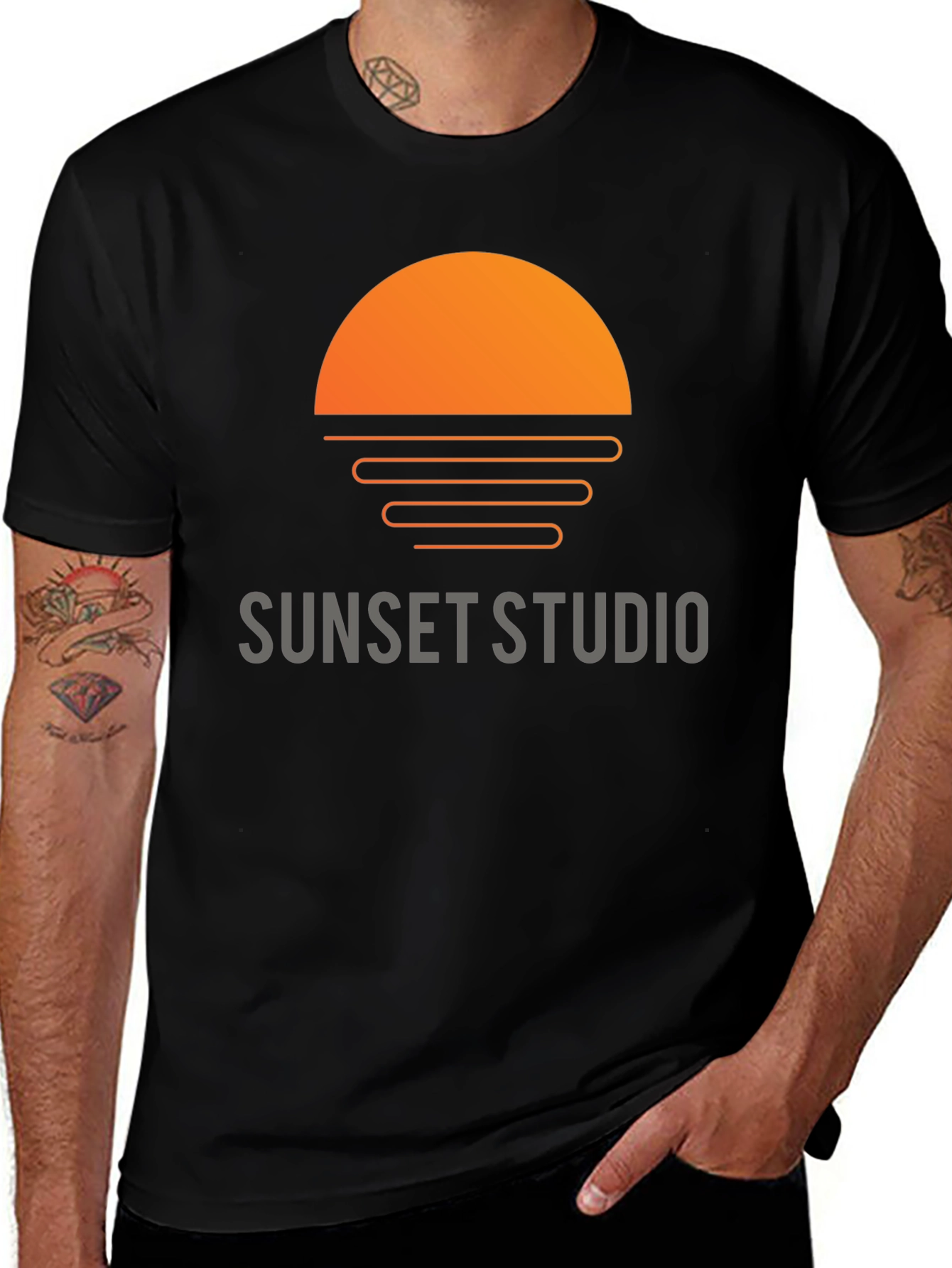 Sunset Studio Black Graphic Tee