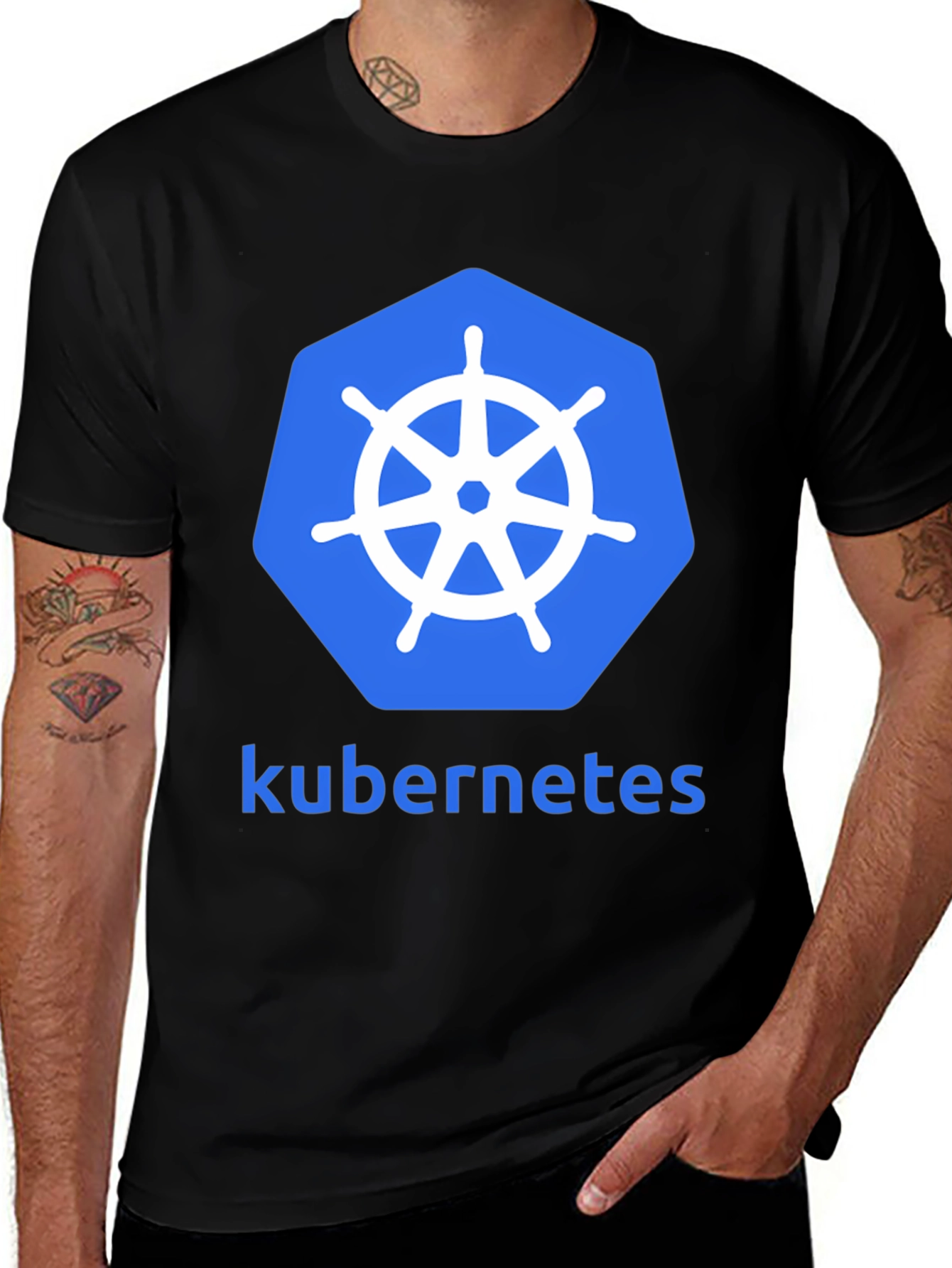 Kubernetes Logo Graphic Tee - Modern Developer T-Shirt