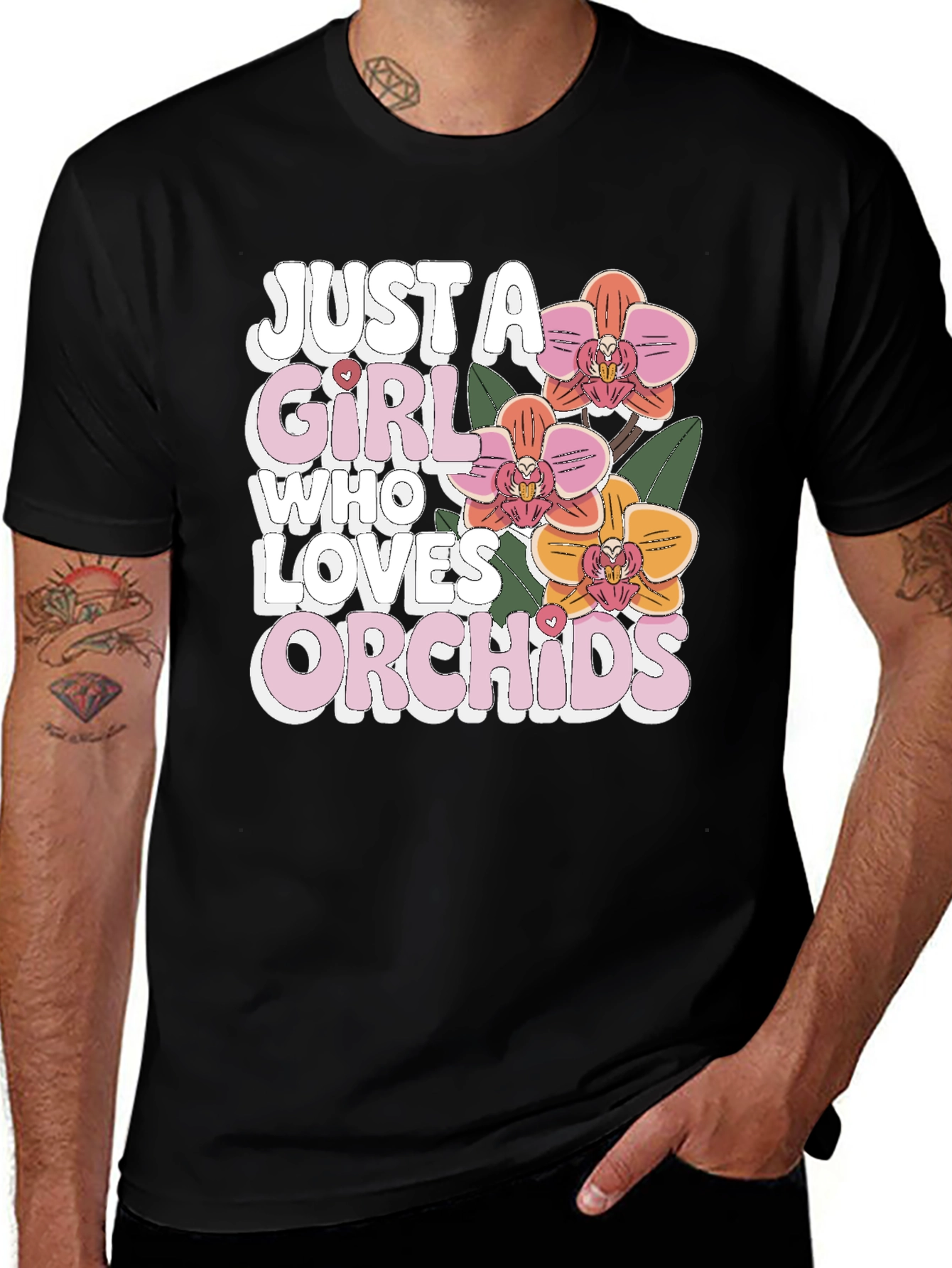 Variant 21 of Just A Girl Who Loves Orchids T-Shirt