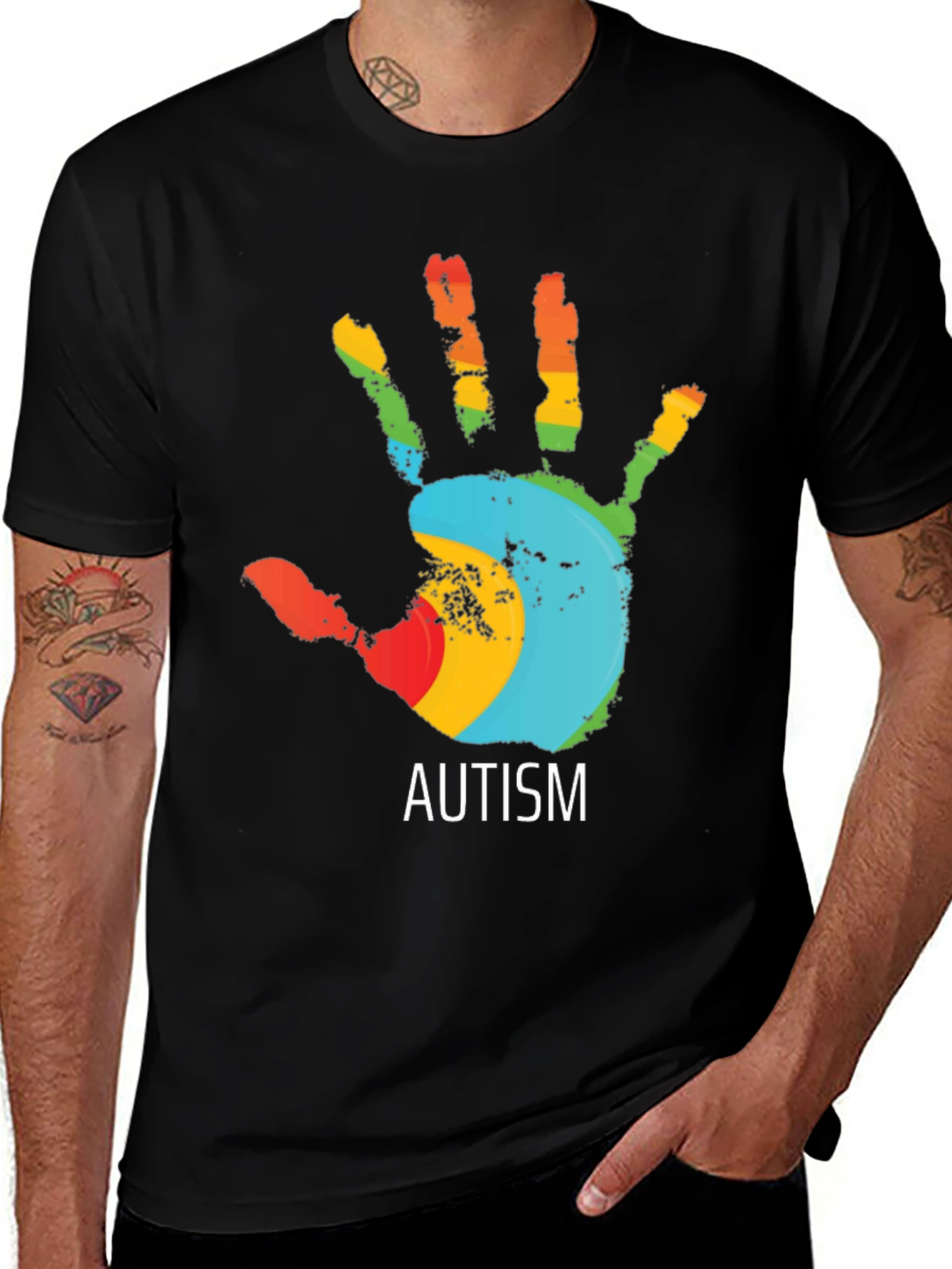 Variant 16 of Autism Awareness Handprint Graphic Tee