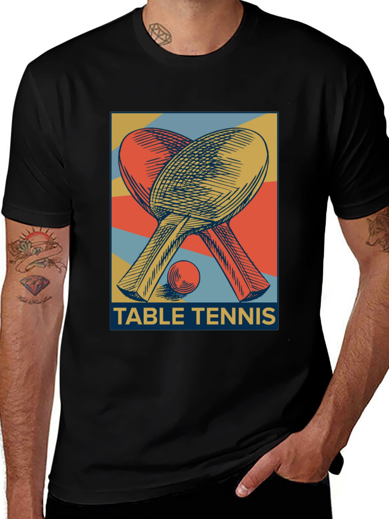 Variant 14 of Table Tennis Retro Graphic T-Shirt