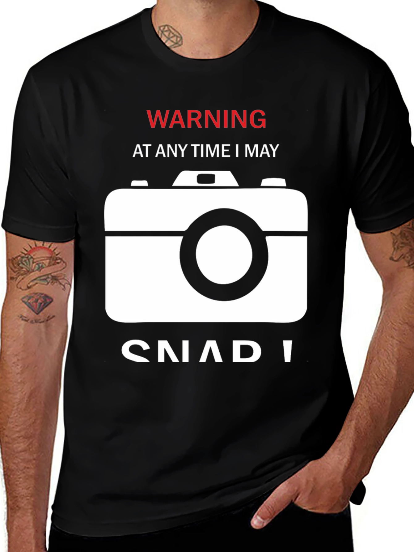 Funny Photographer Warning T-Shirt - Snap!