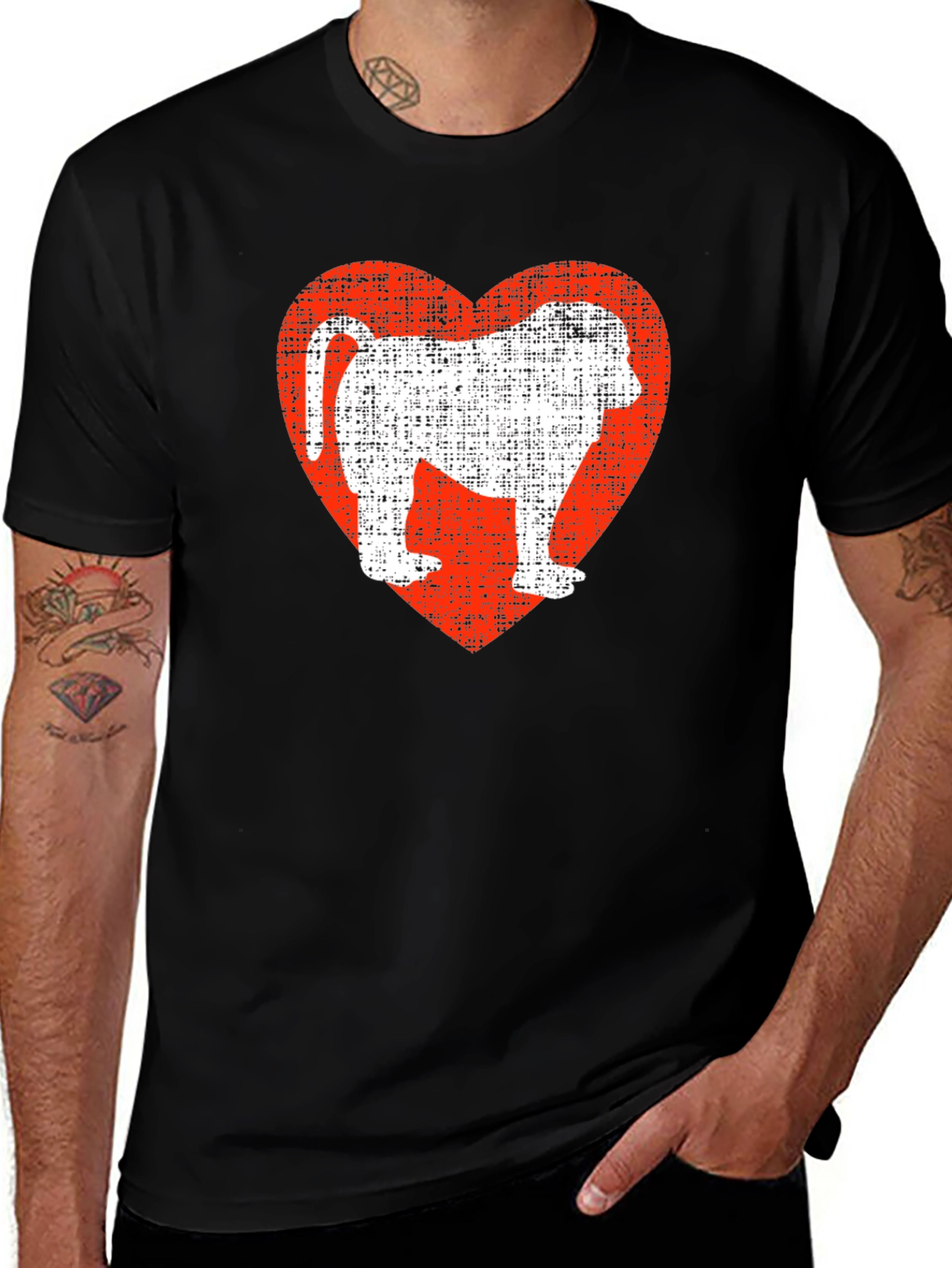 Variant 22 of I Heart Baboons Black T-Shirt