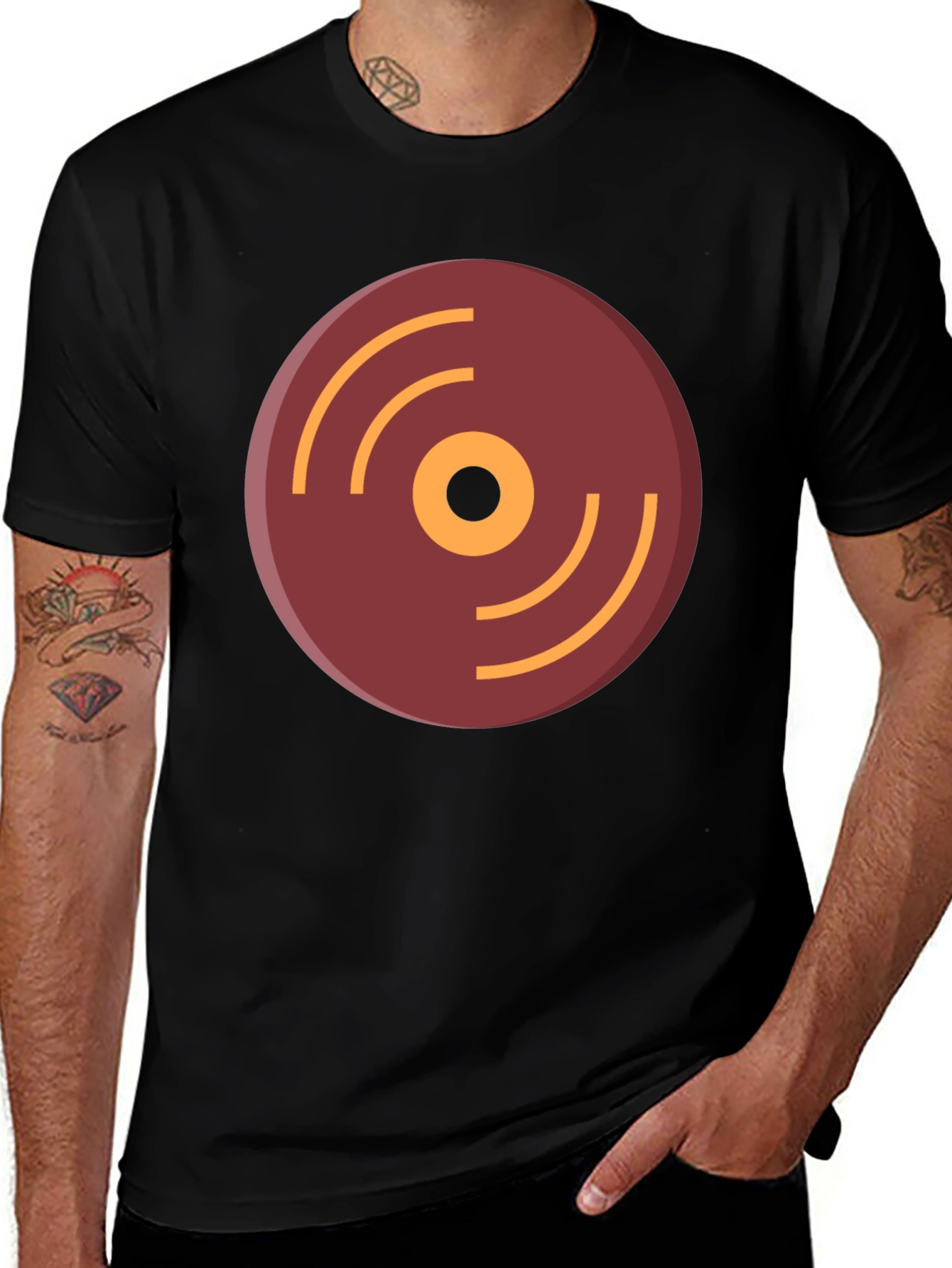 Variant 3 of Retro Record Graphic T-Shirt - Stylish Music Lover Tee