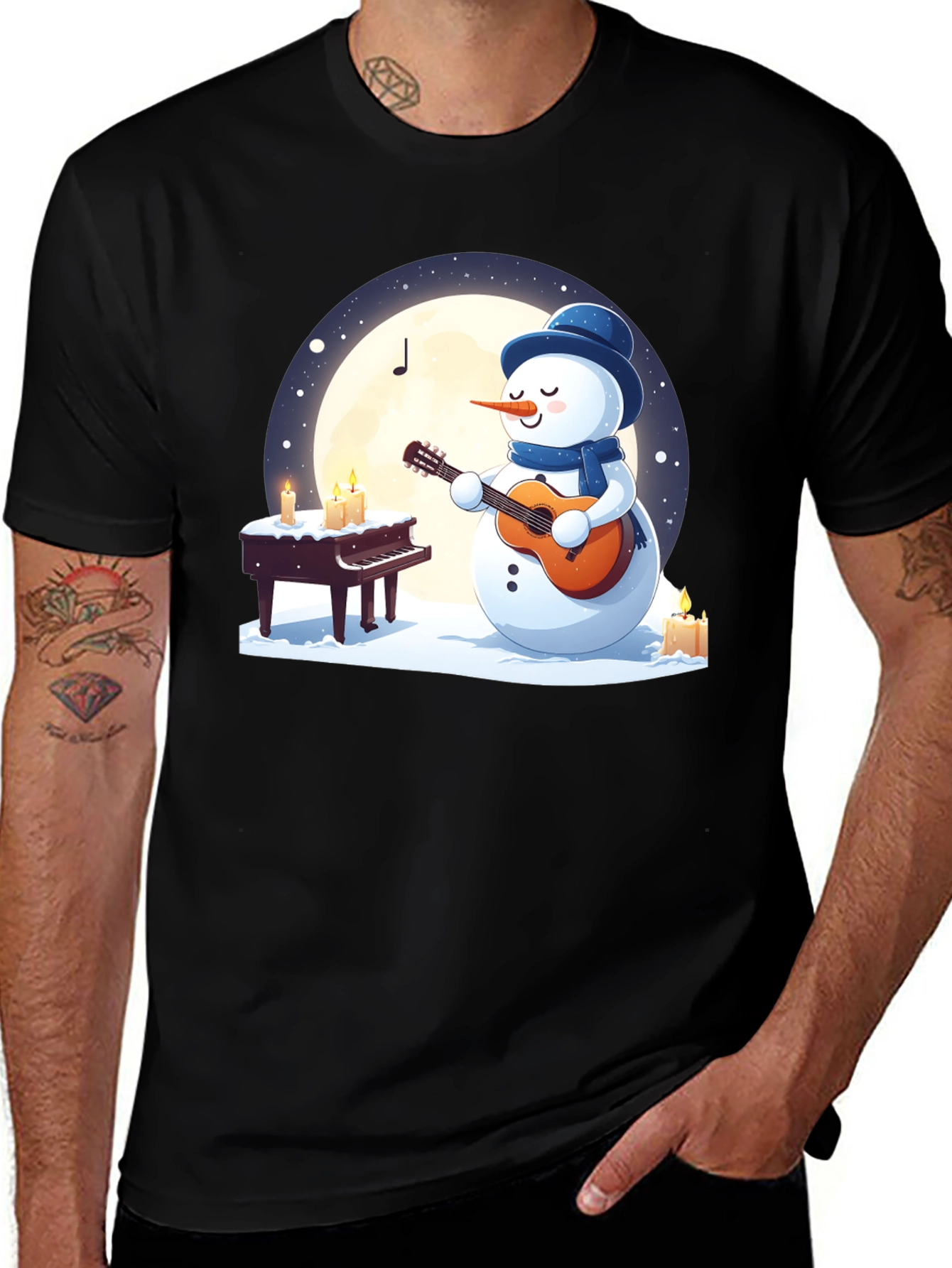 Variant 24 of Musical Snowman Graphic Tee