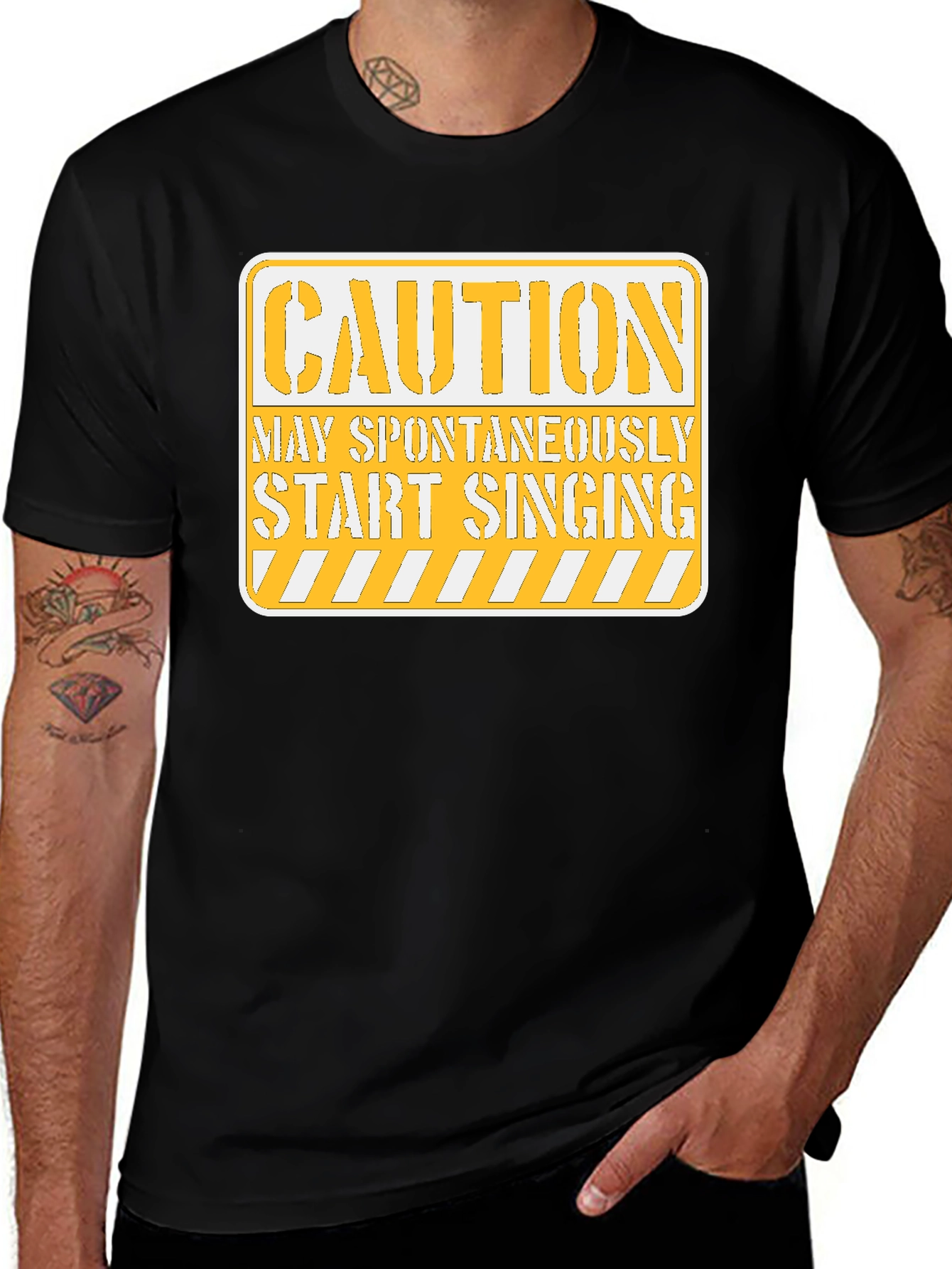 Variant 2 of Caution May Spontaneously Start Singing T-Shirt