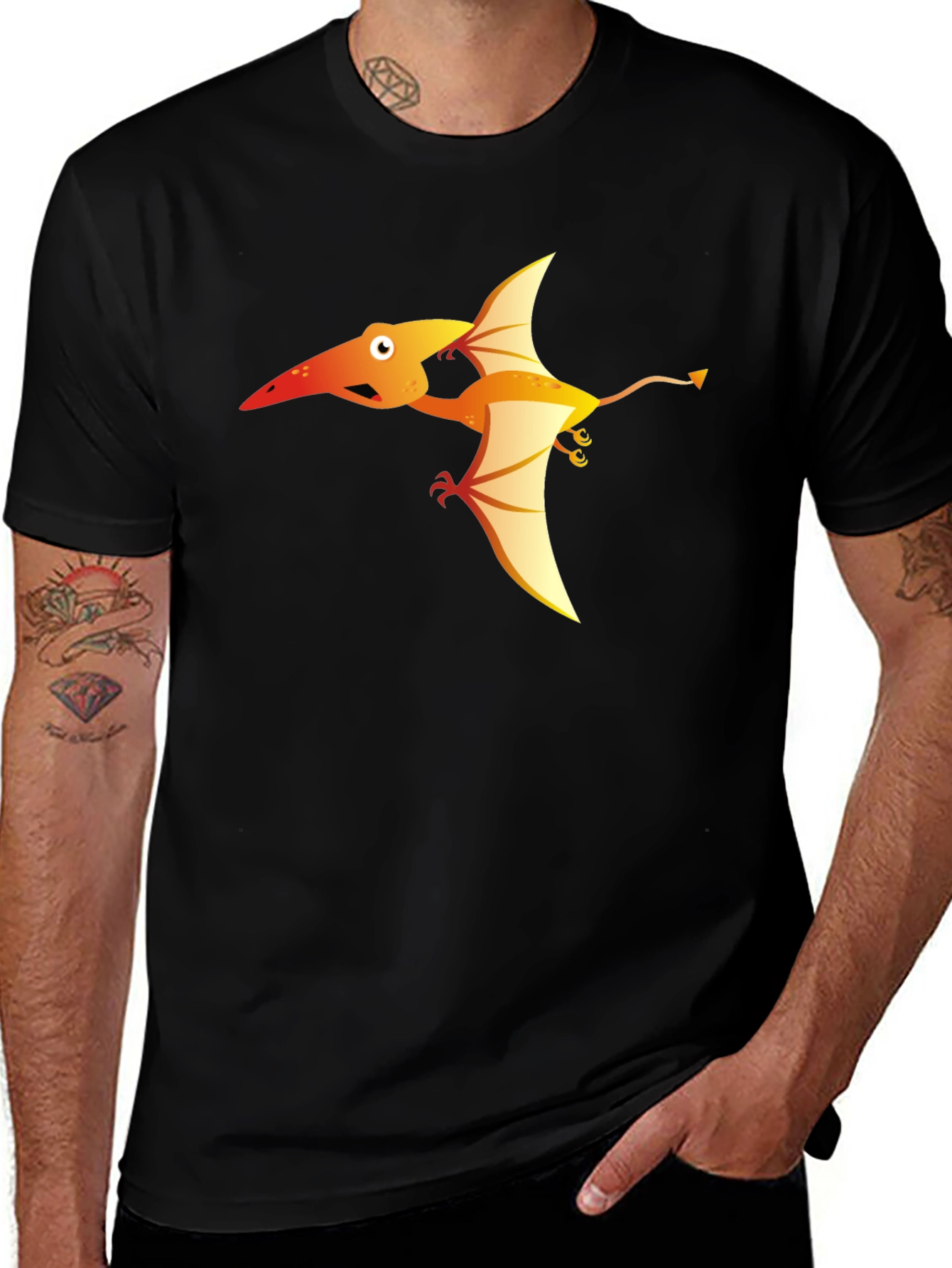 Variant 10 of Cartoon Pterodactyl Graphic Tee