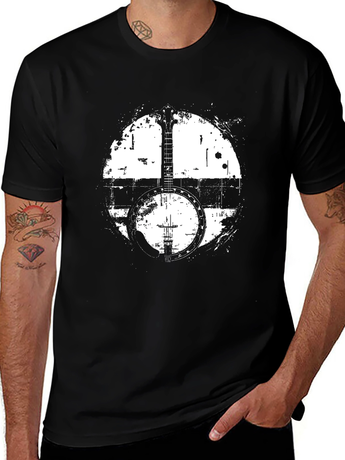 Variant 19 of Banjo Graphic Print Black T-Shirt