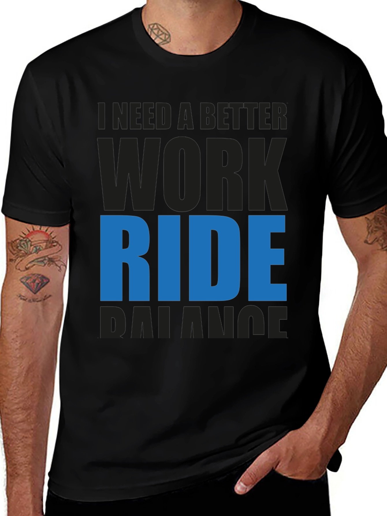 Variant 8 of I Need a Better Work Ride Balance Graphic Tee