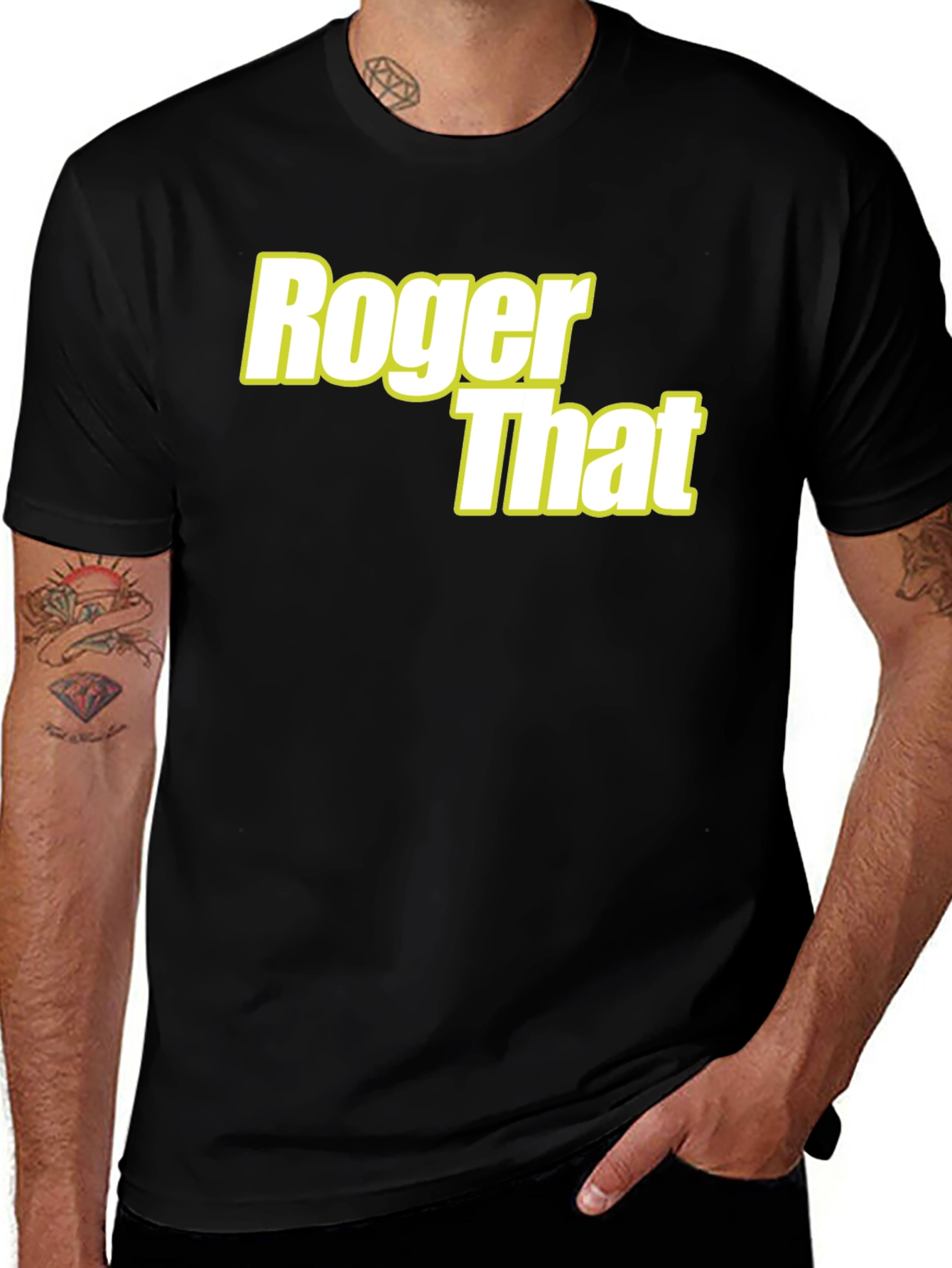 Variant 16 of Roger That Graphic T-Shirt - Black