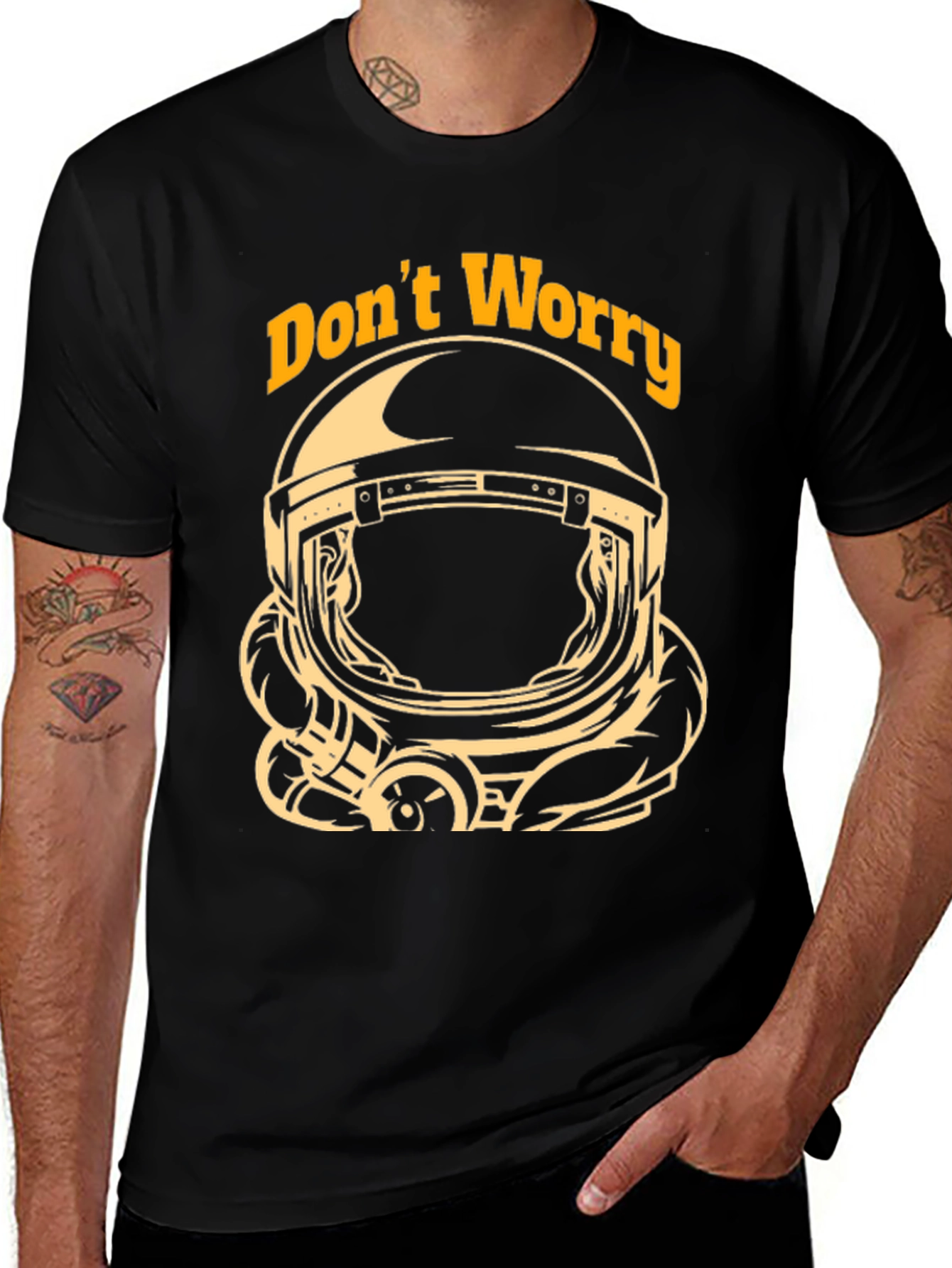Variant 27 of Don't Worry Astronaut T-Shirt - Stylish Space Design