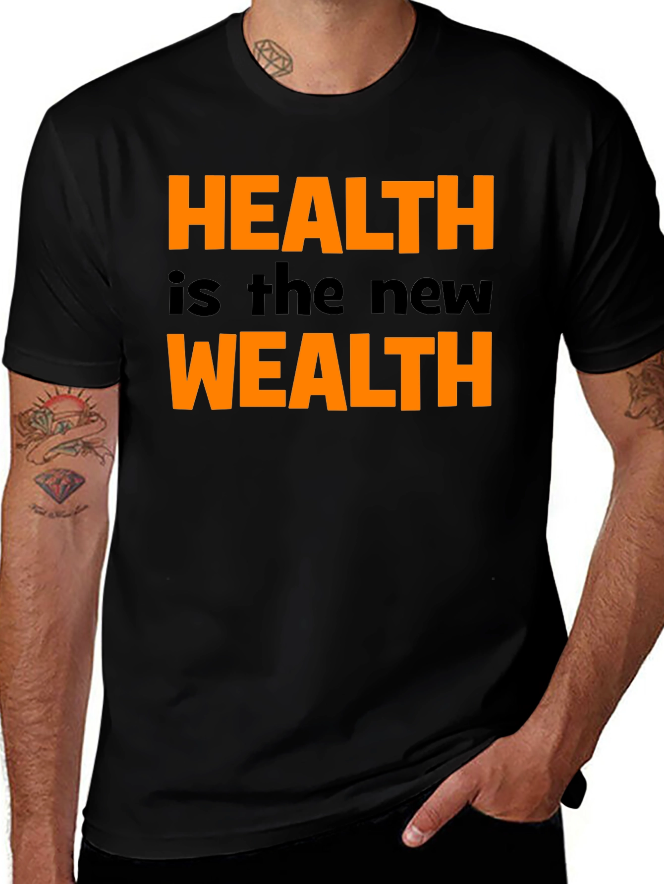Variant 8 of Health is the New Wealth Graphic Tee