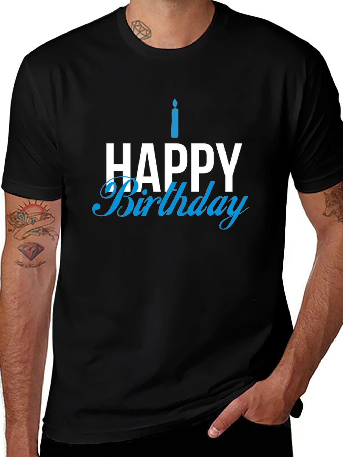 Variant 21 of Happy Birthday Graphic Tee - Stylish Comfort