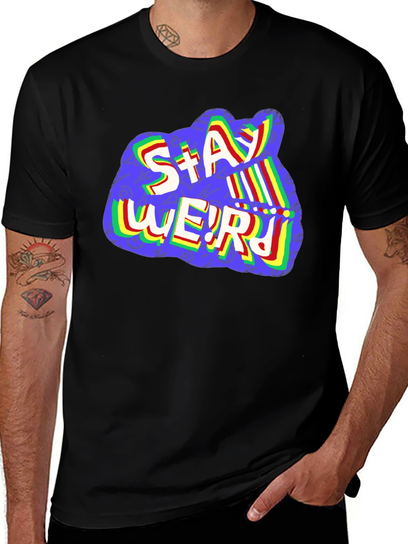 Variant 18 of Stay Weird Graphic T-Shirt - Unisex Crew Neck Tee