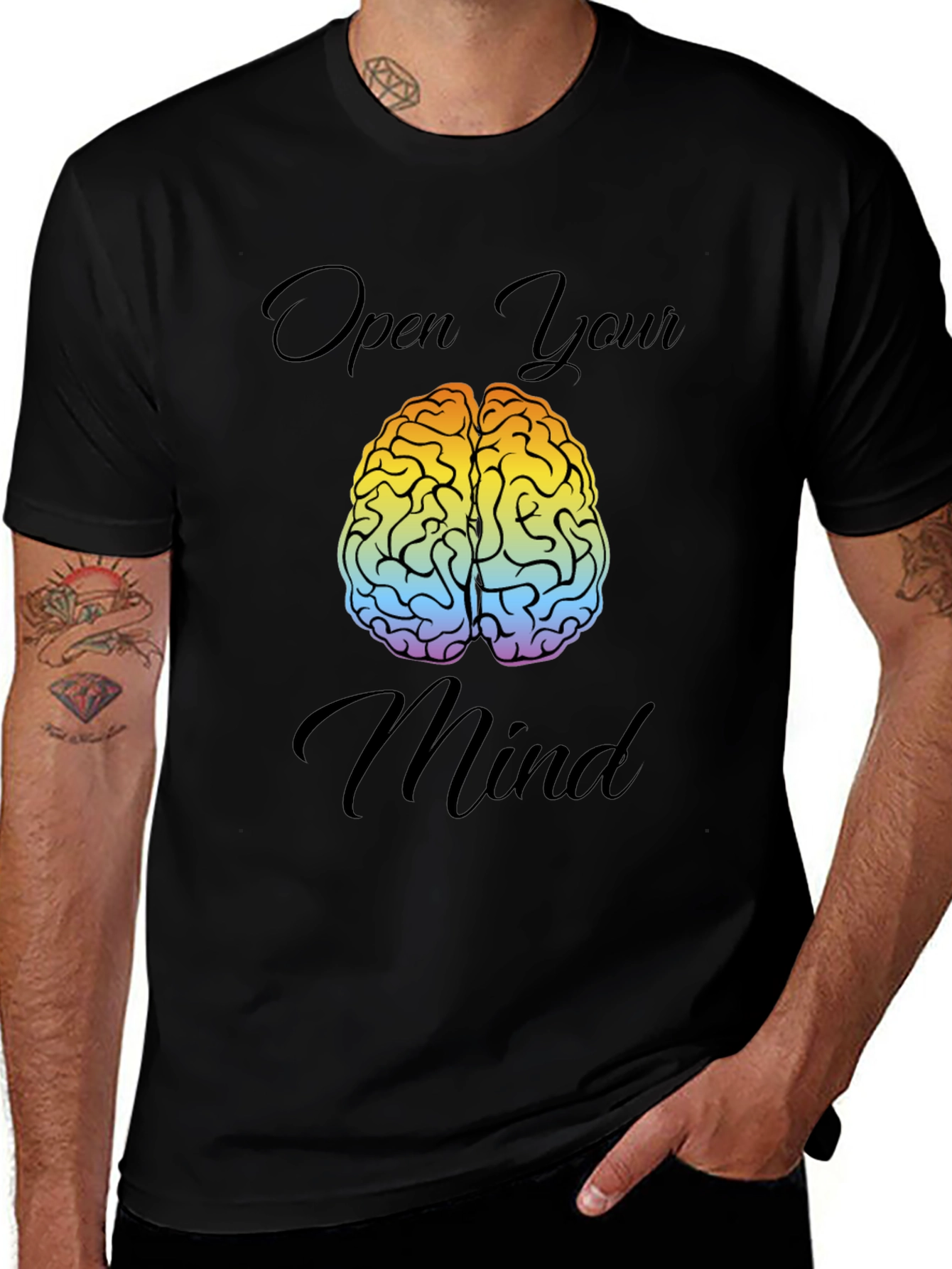 Variant 11 of Open Your Mind T-Shirt - Brain Design