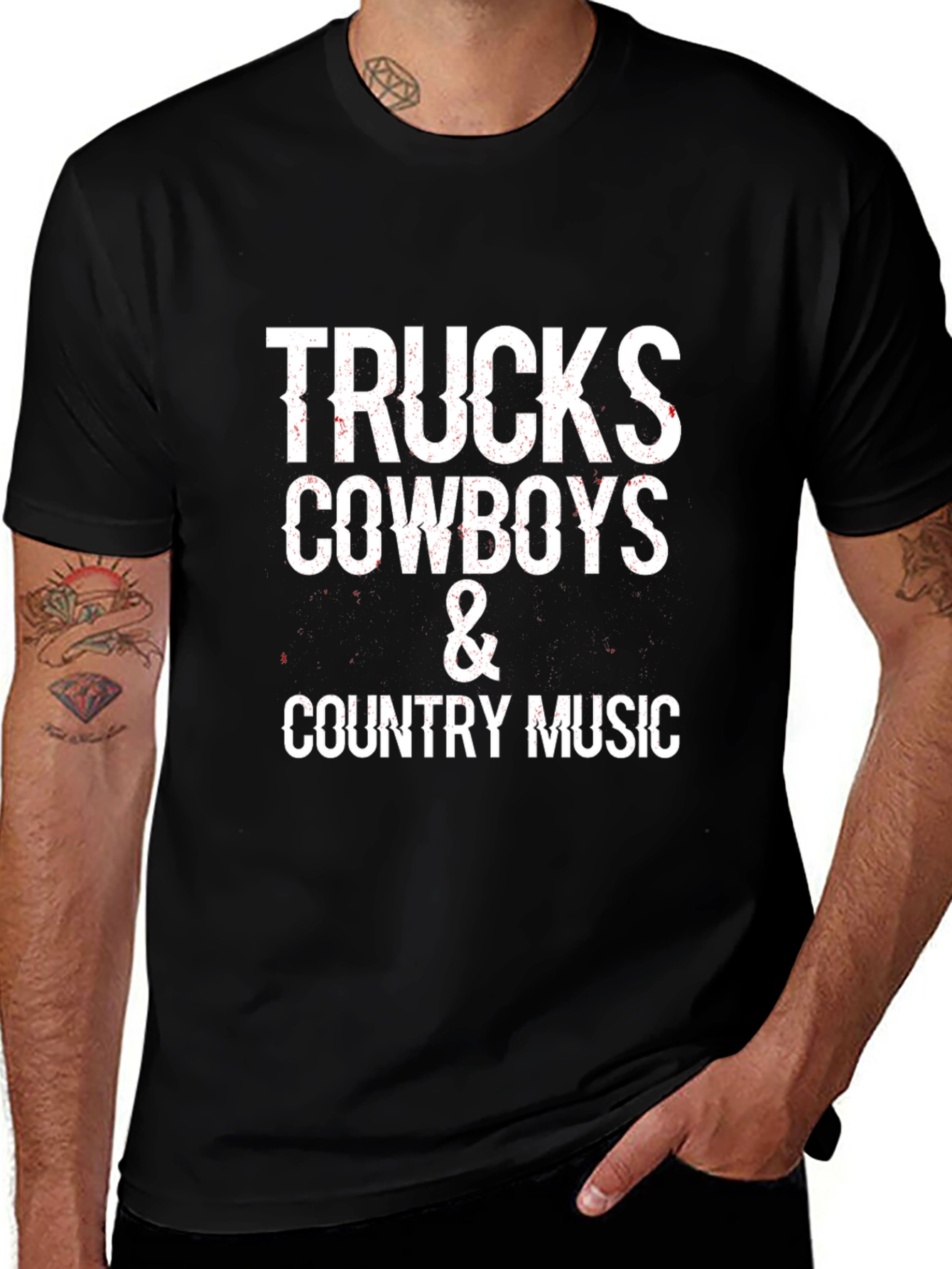 Variant 25 of Trucks Cowboys & Country Music Graphic Tee