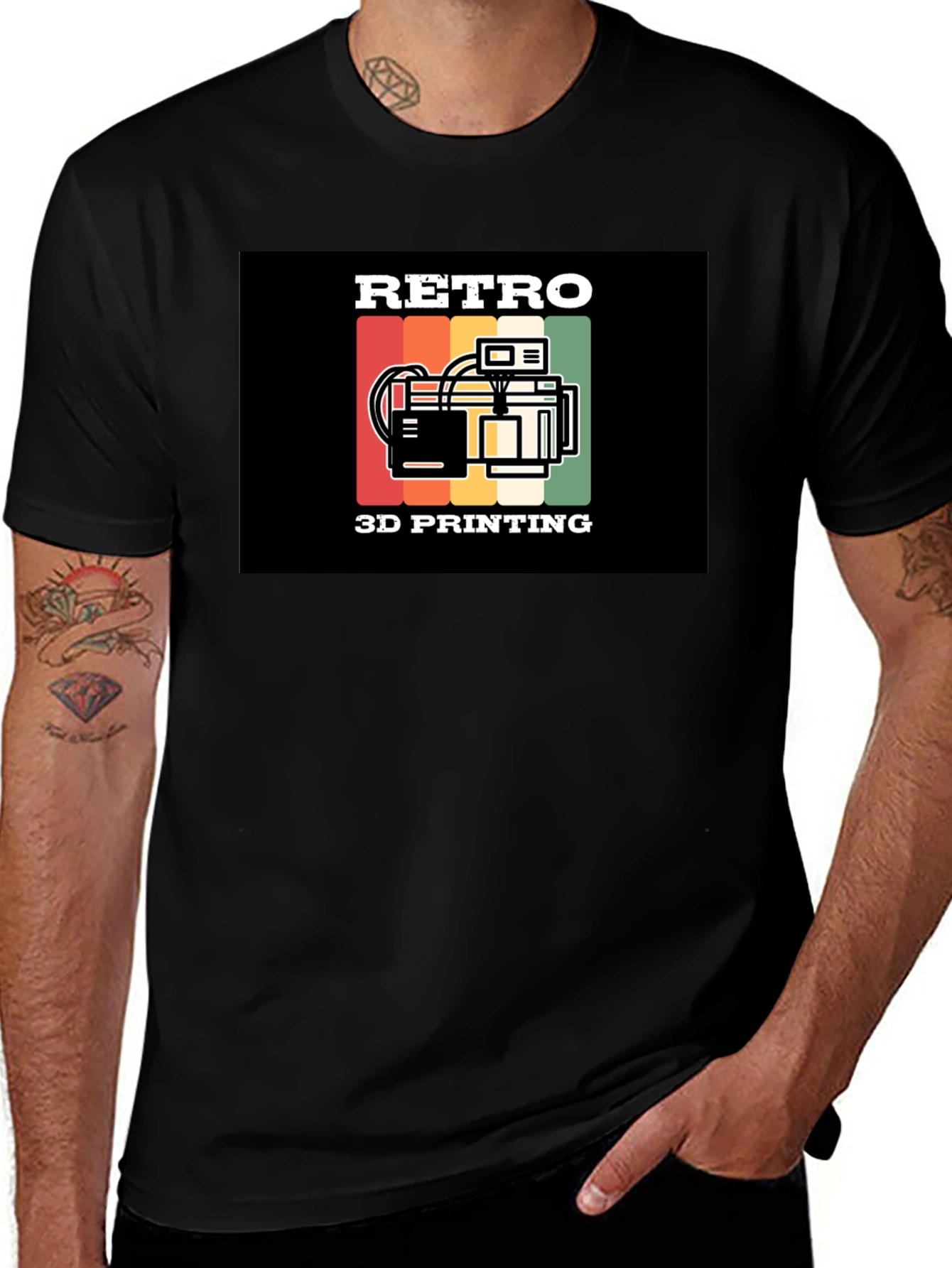 Retro 3D Printing Graphic Tee