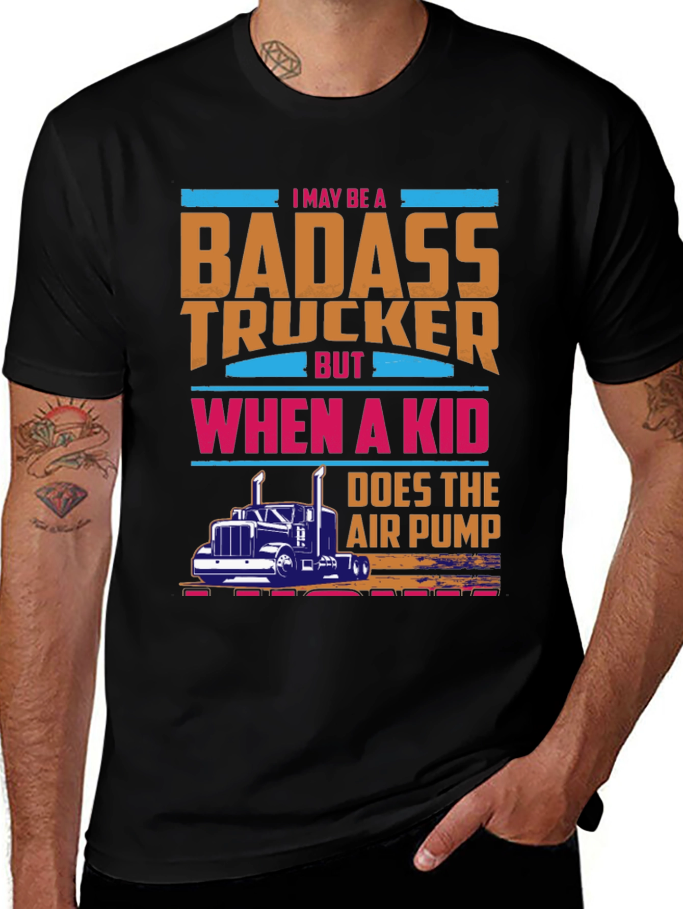 Variant 29 of Badass Trucker T-Shirt - Funny Gift for Dad