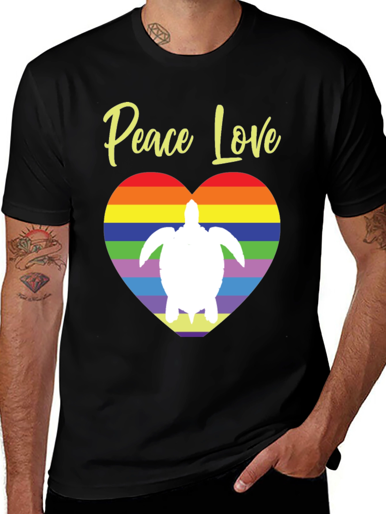 Peace Love Turtle LGBT Pride T-Shirt