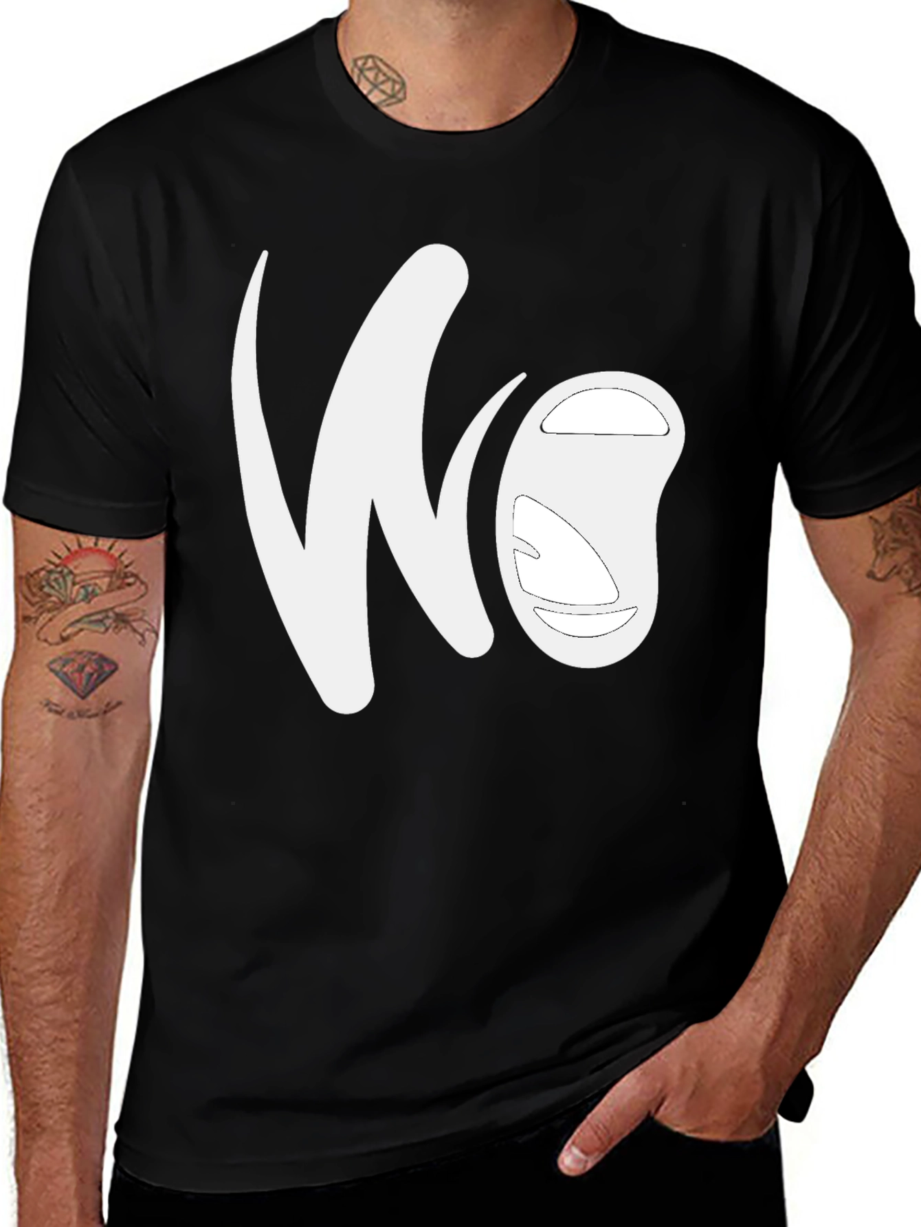 Variant 22 of Abstract Graphic T-Shirt - Casual Black Tee