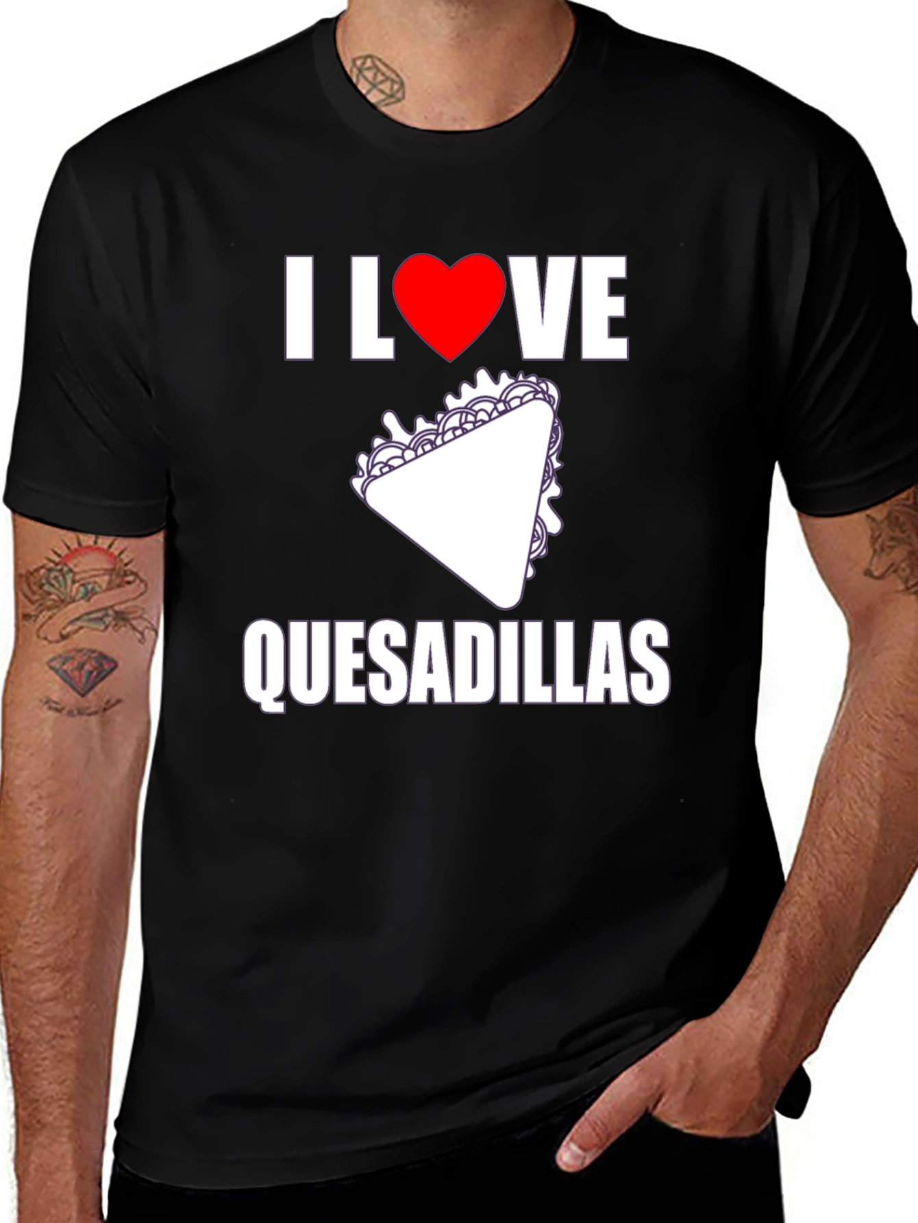 Variant 28 of I Love Quesadillas Graphic T-Shirt