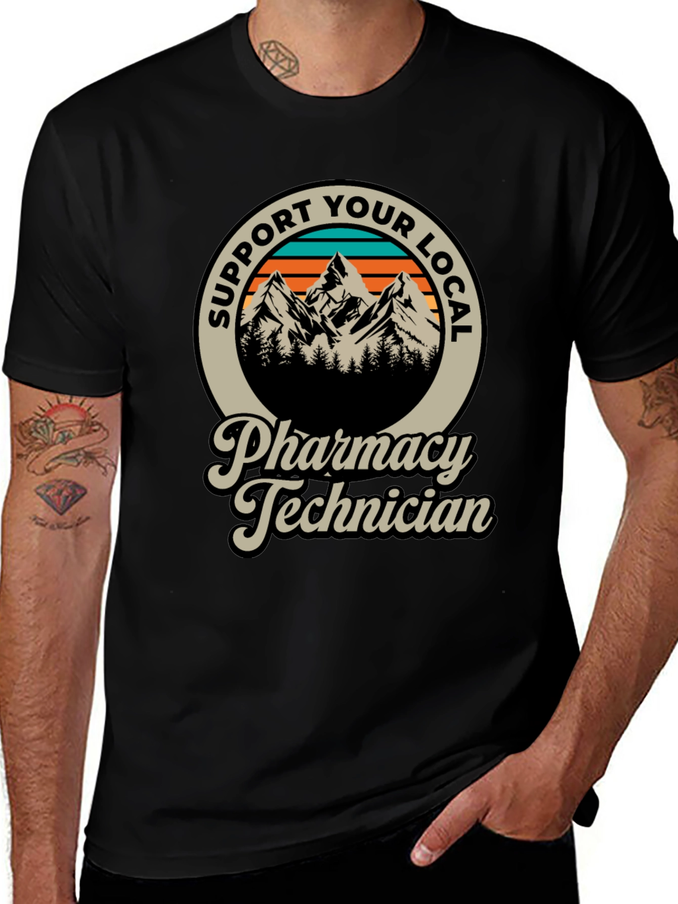 Variant 20 of Support Your Local Pharmacy Technician T-Shirt