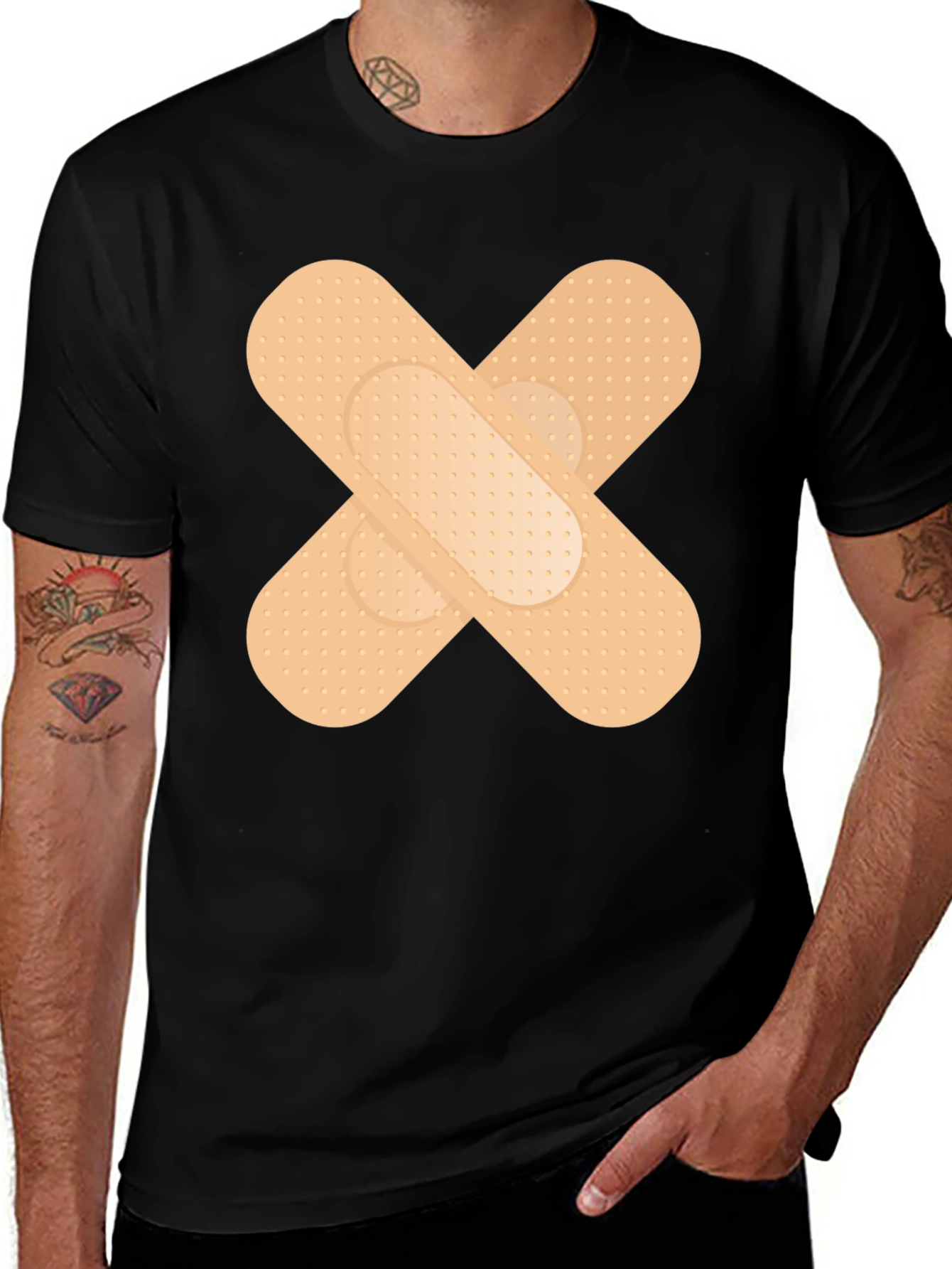 Variant 29 of Crossed Bandages Graphic Tee