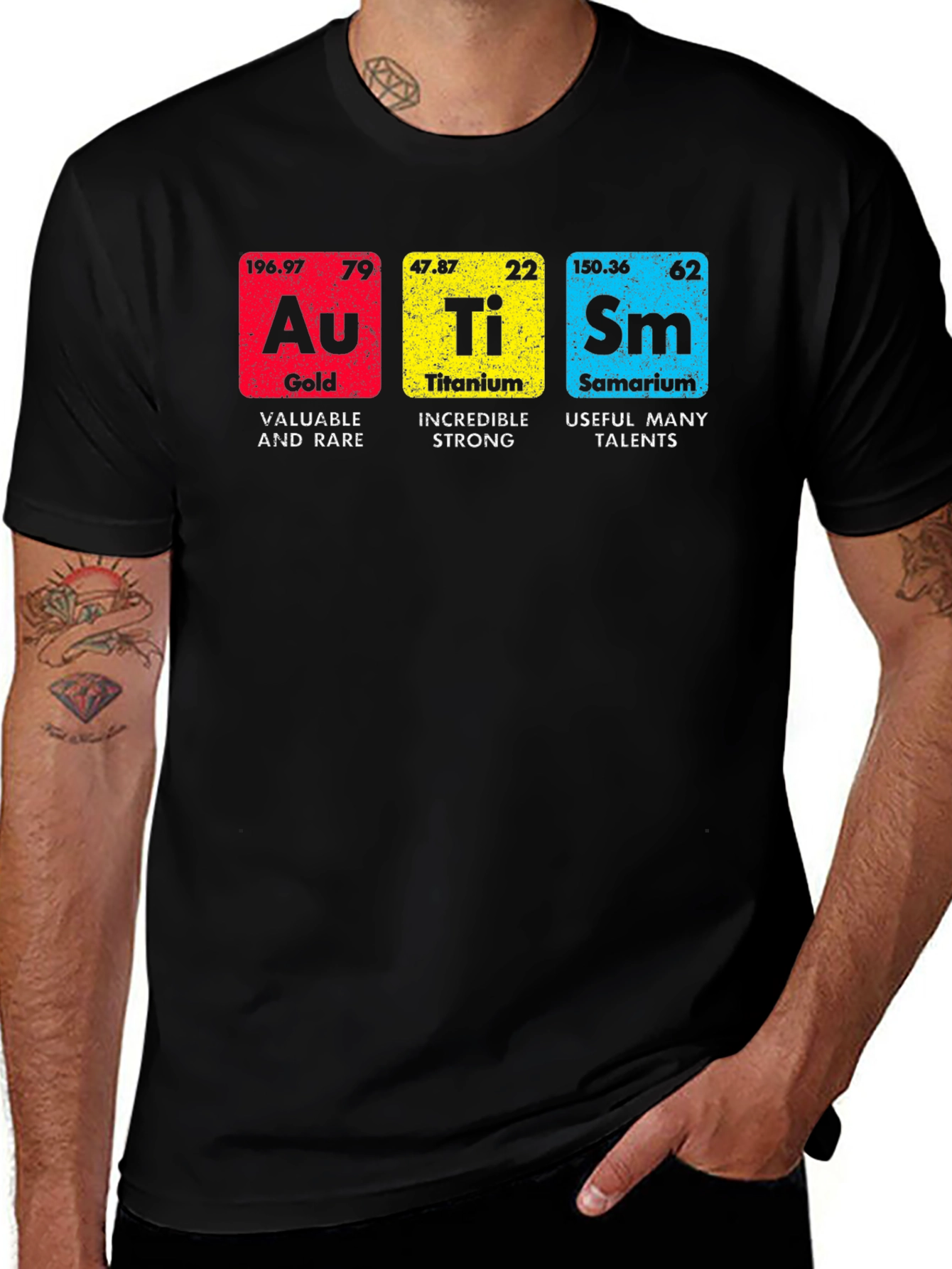 Variant 18 of Periodic Table Autism Awareness T-Shirt