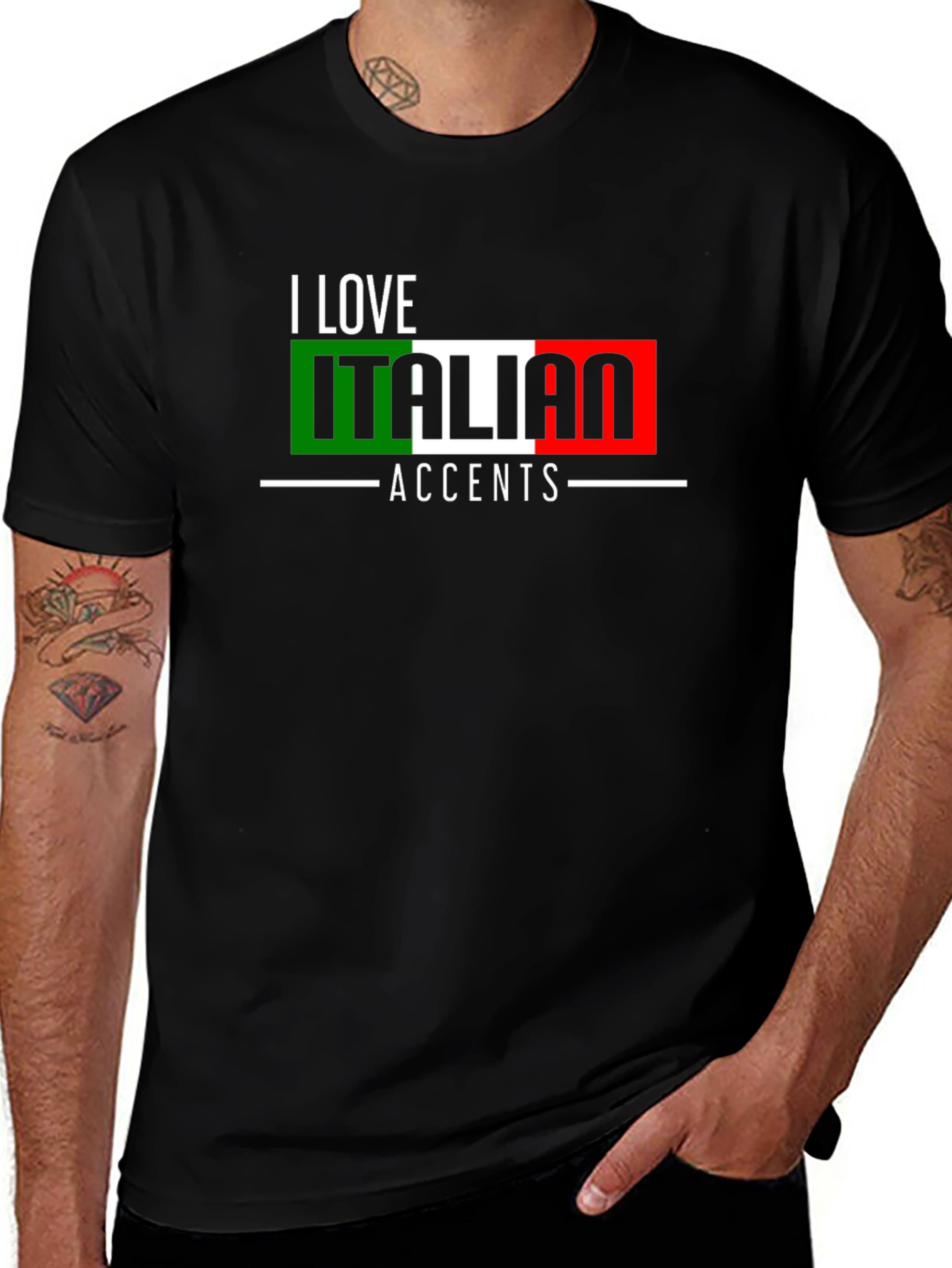 I Love Italian Accents Graphic T-Shirt