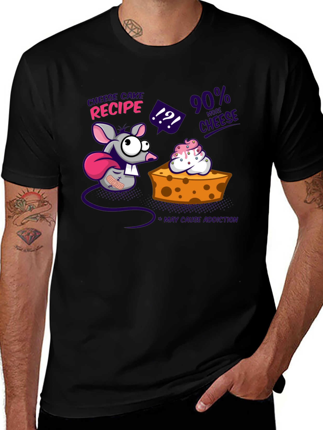 Variant 23 of Funny Cartoon Mouse Cheese T-Shirt