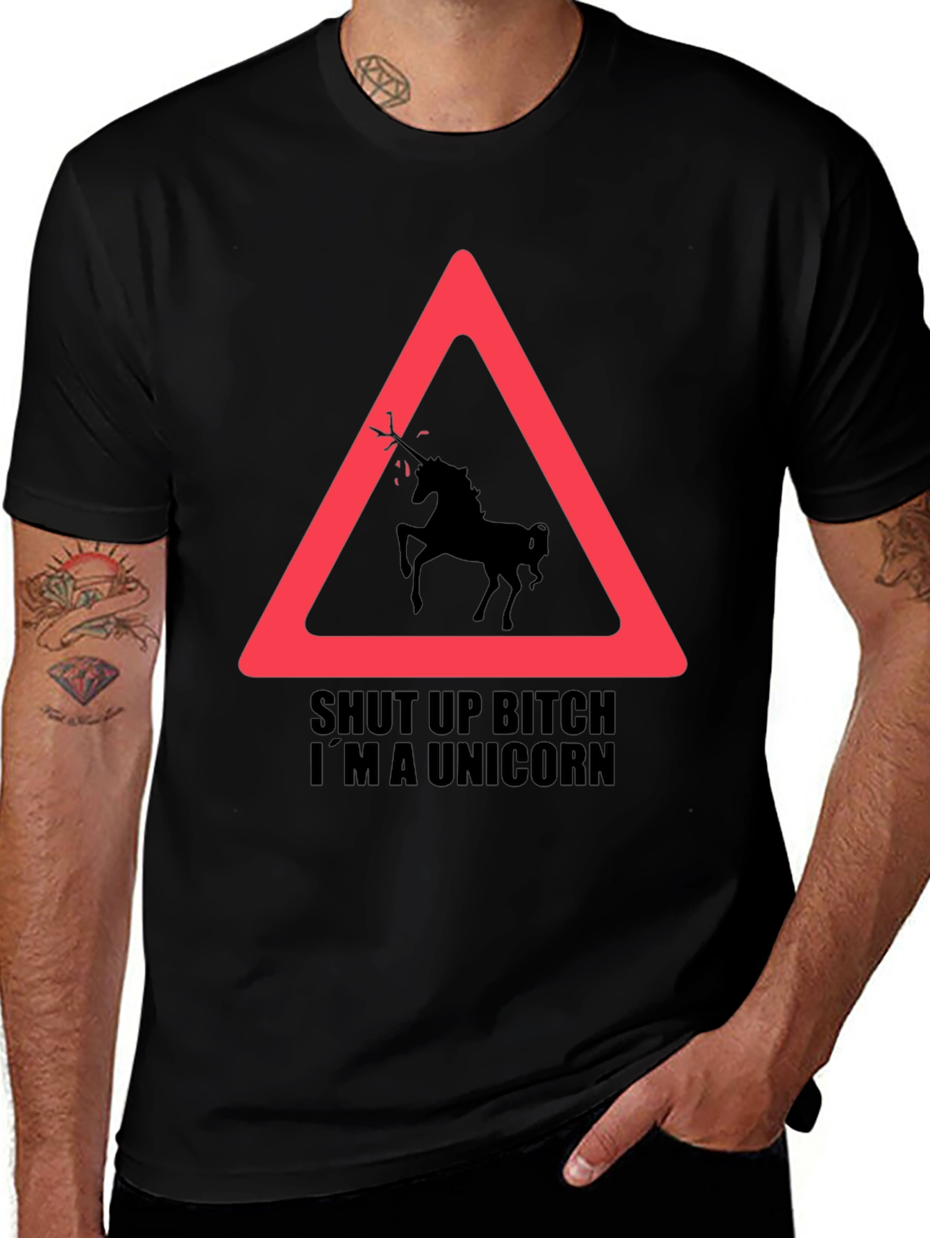Variant 9 of Funny Unicorn Graphic T-Shirt - Shut Up Bitch