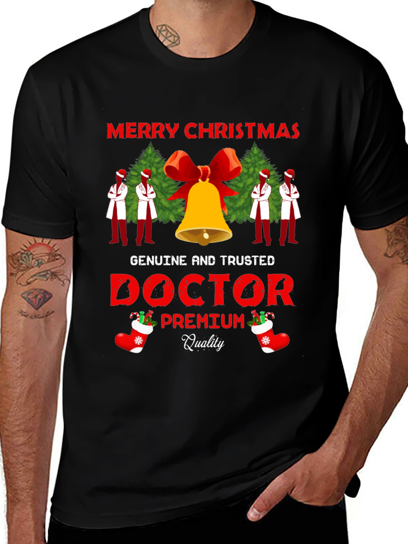 Merry Christmas Doctor Premium Quality T-Shirt