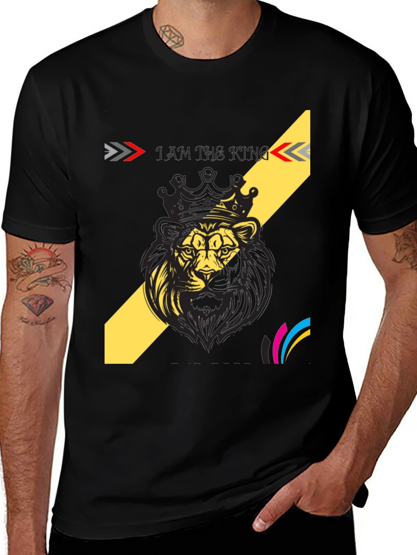 Variant 9 of King Lion Graphic Tee - Black Short Sleeve