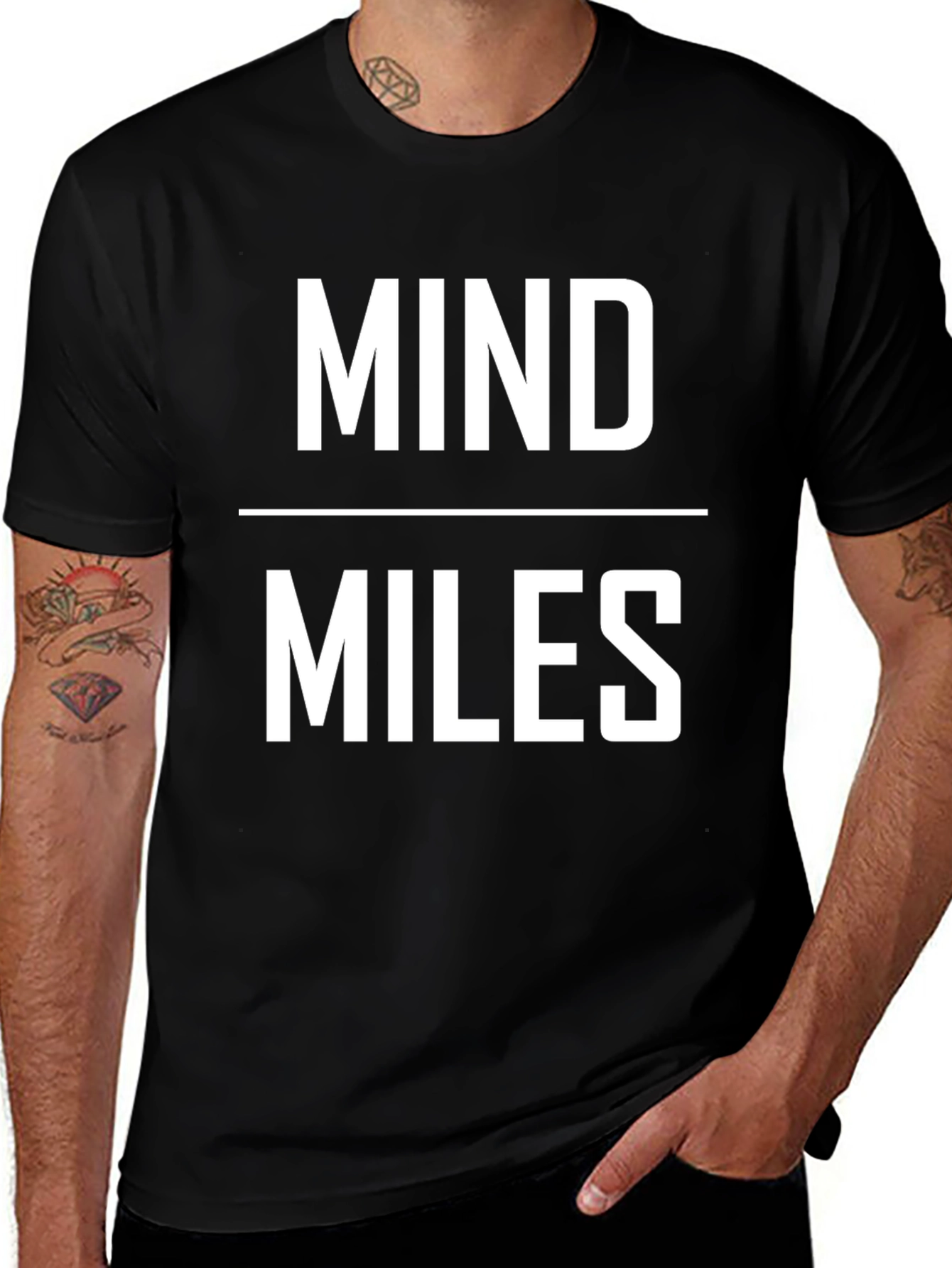 Variant 14 of Mind Over Miles Graphic T-Shirt - Black